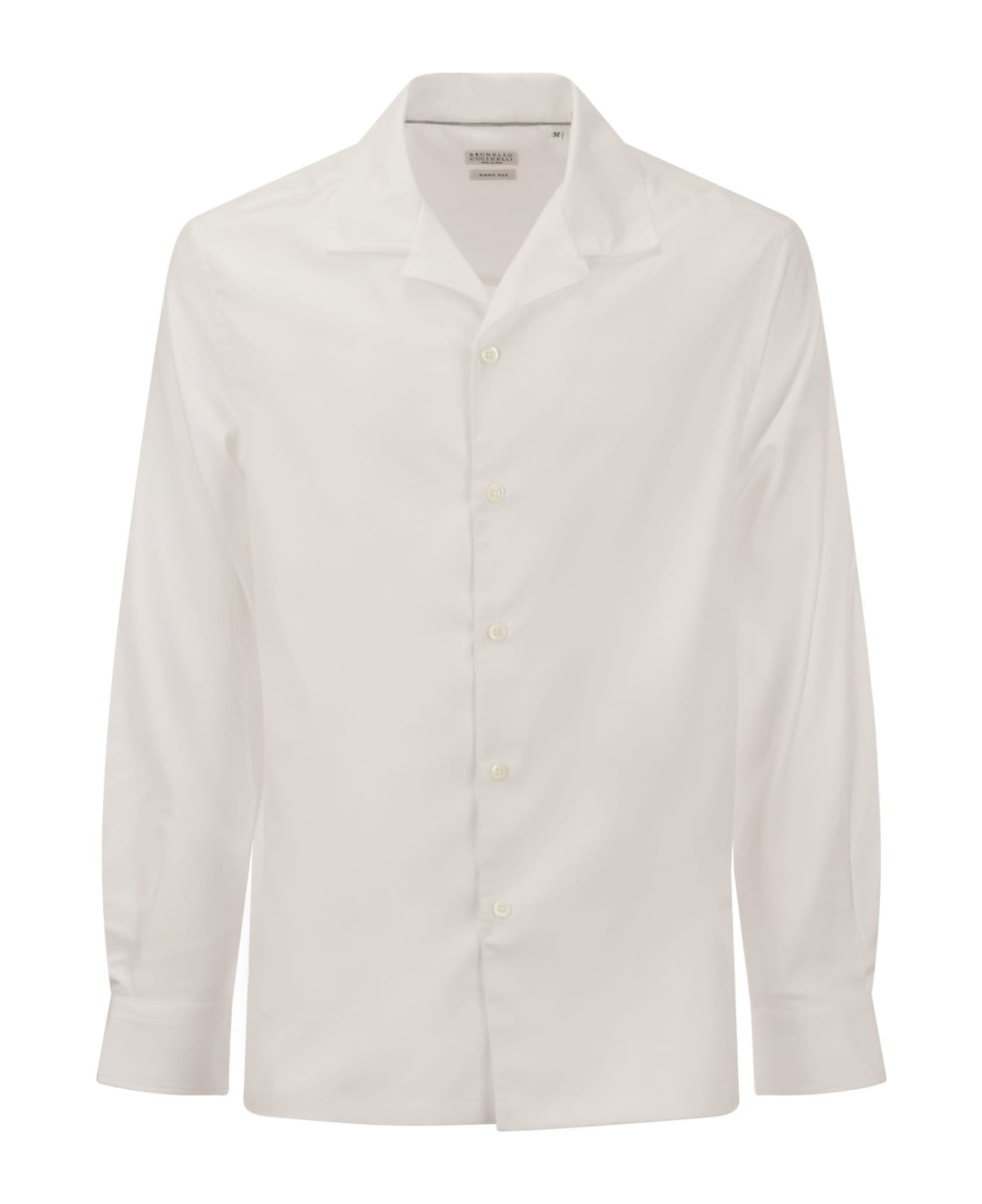 Brunello Cucinelli Classic Easy Fit Cotton Shirt - White