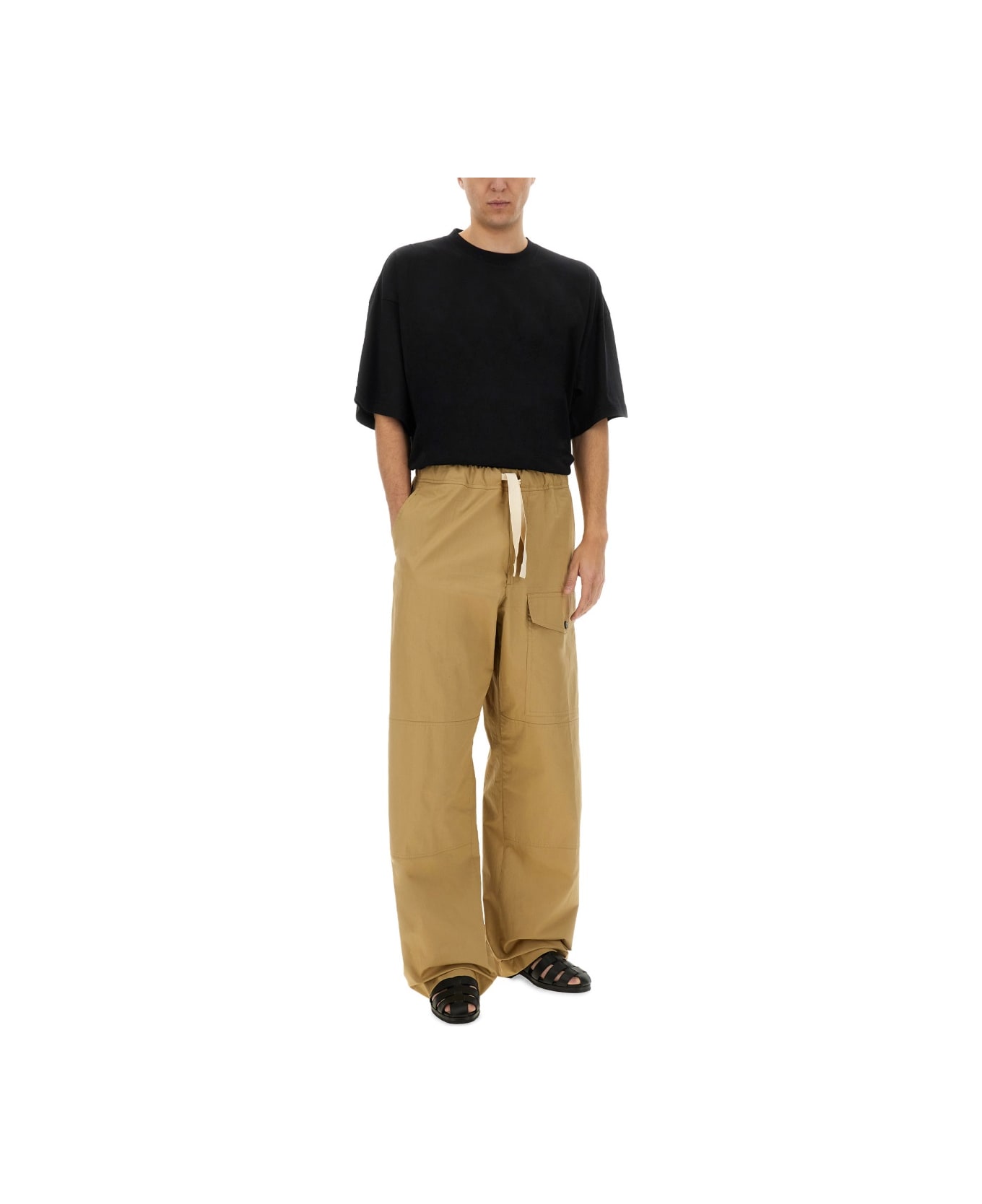 Dries Van Noten Cotton Pants - BEIGE