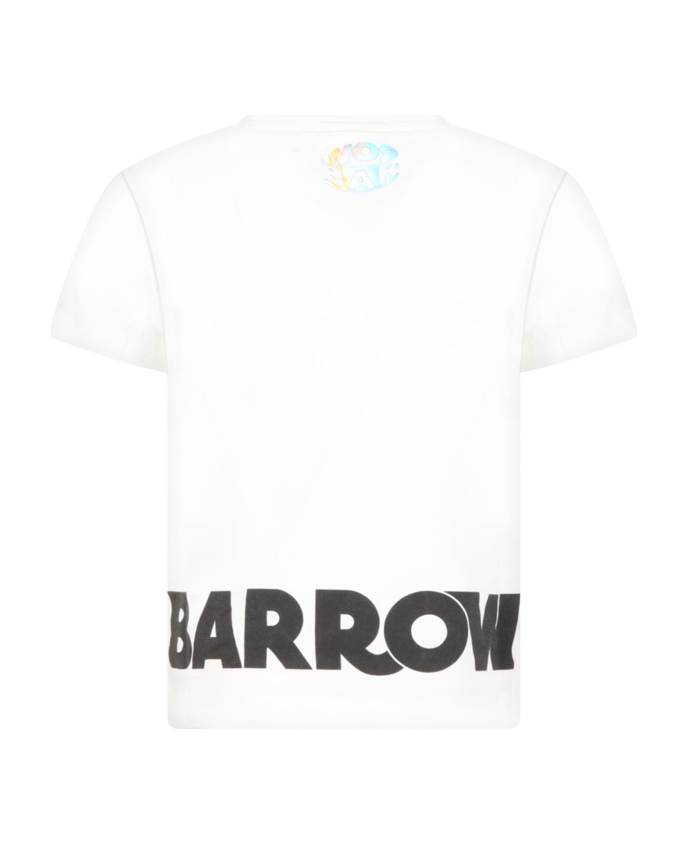 Barrow White T-shirt For Boy With Logo - Bianco Tシャツ＆ポロシャツ