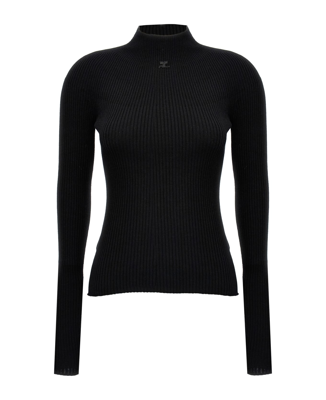 Courrèges 'solar Light Rib' Sweater - Nero