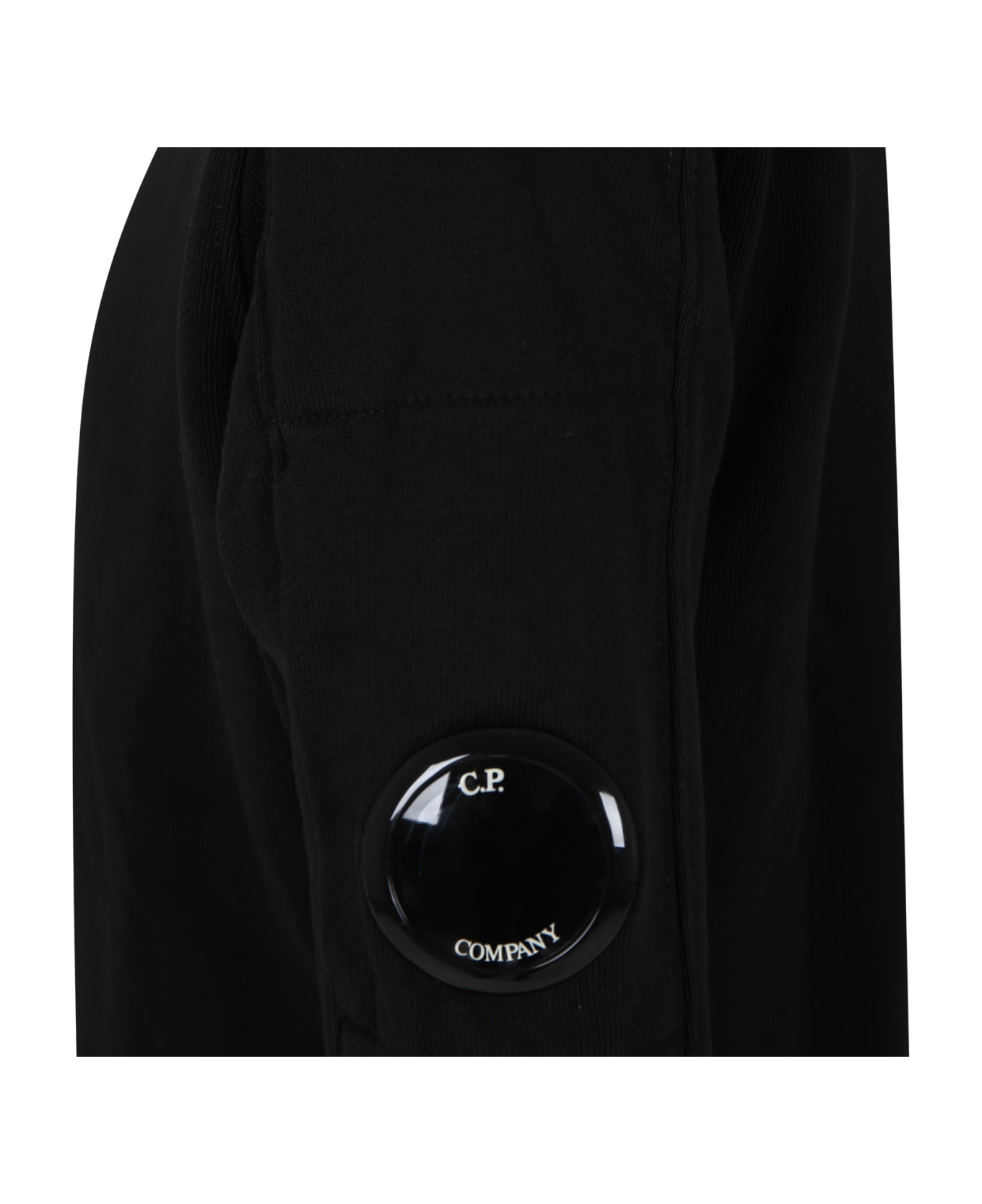C.P. Company Undersixteen Black Sweatshirt For Boy With C.p. Company Lens - Black