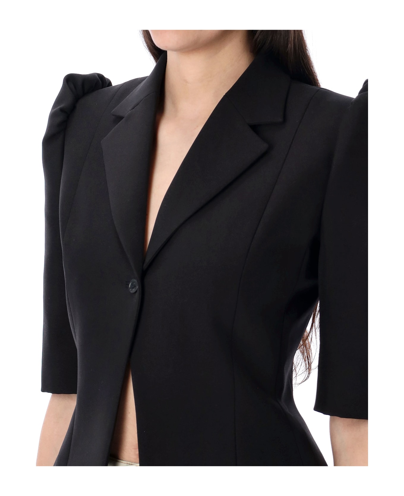 Coperni Slim-fit Cropped Tailored Jacket - BLACK