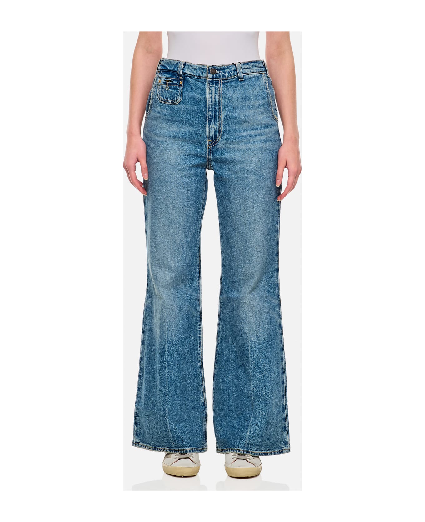 Levi's Ribcage Bells Vintage Denim Pants - Blue