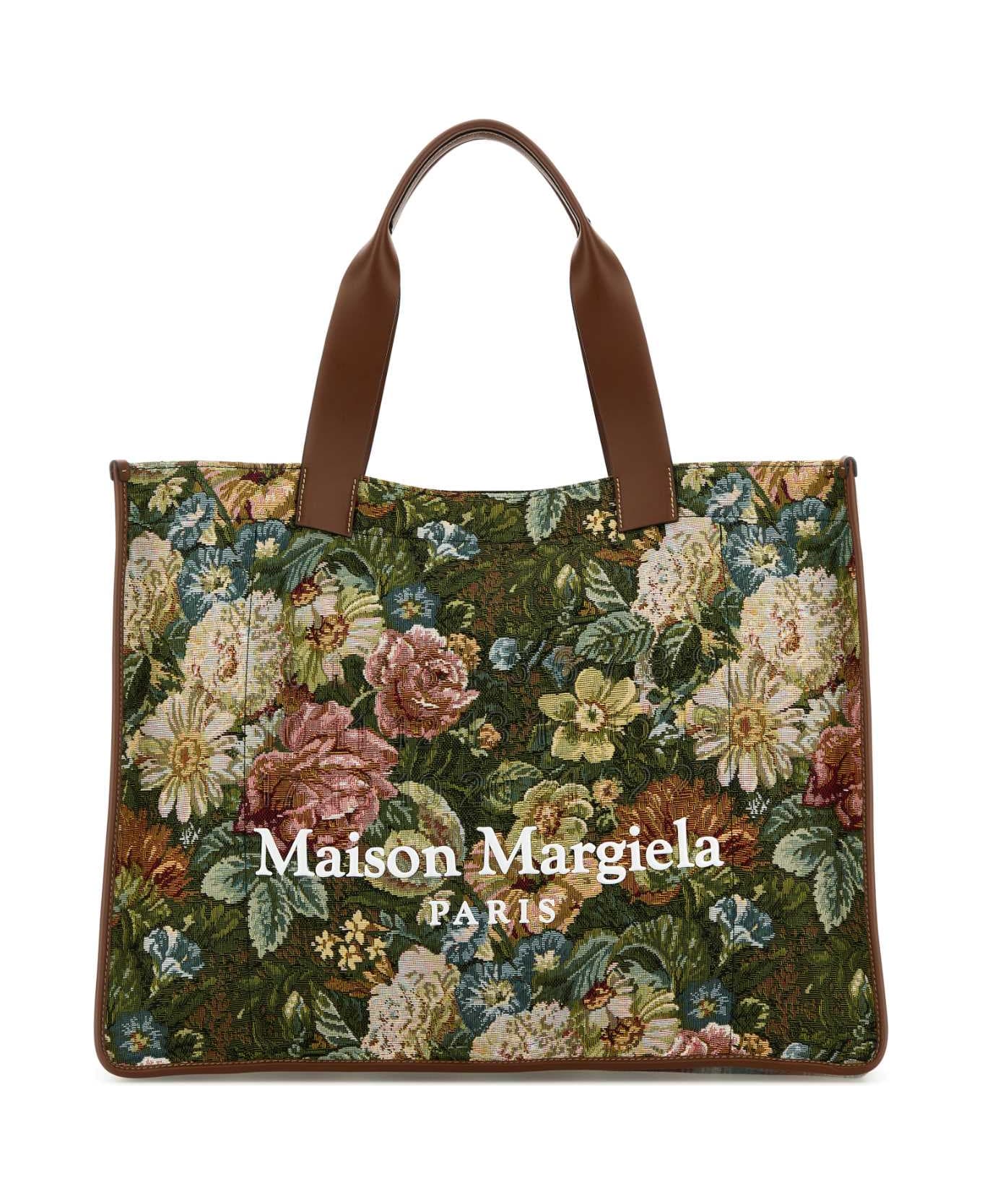 トートバッグ MAISON MARGIELA Embroidered Canvas Shopping Bag Maison Margiela Embroidered Canvas Shopping Bag | italist