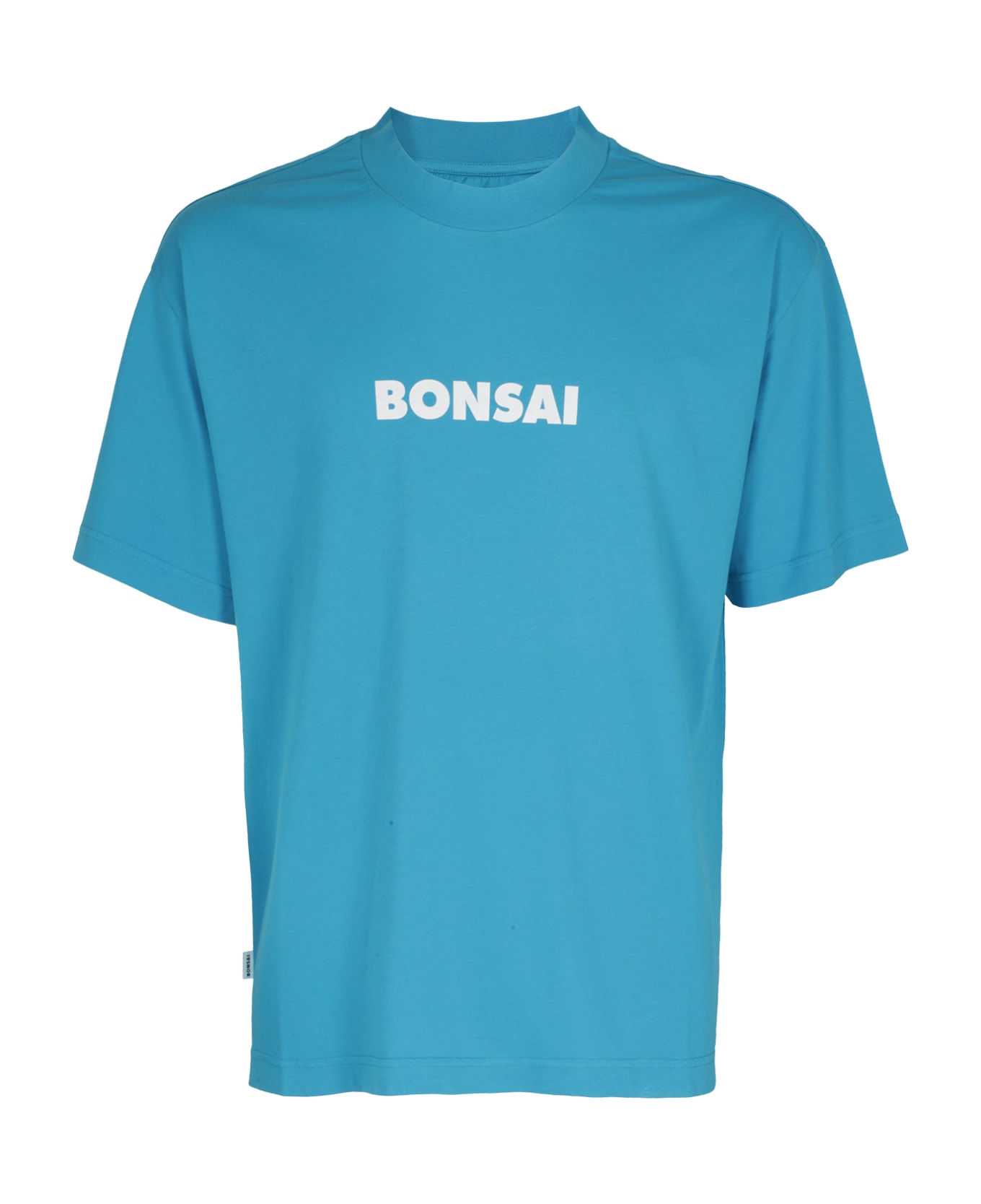 Bonsai Regular Fit Tee, Printed Classic Logo - Azure Azure