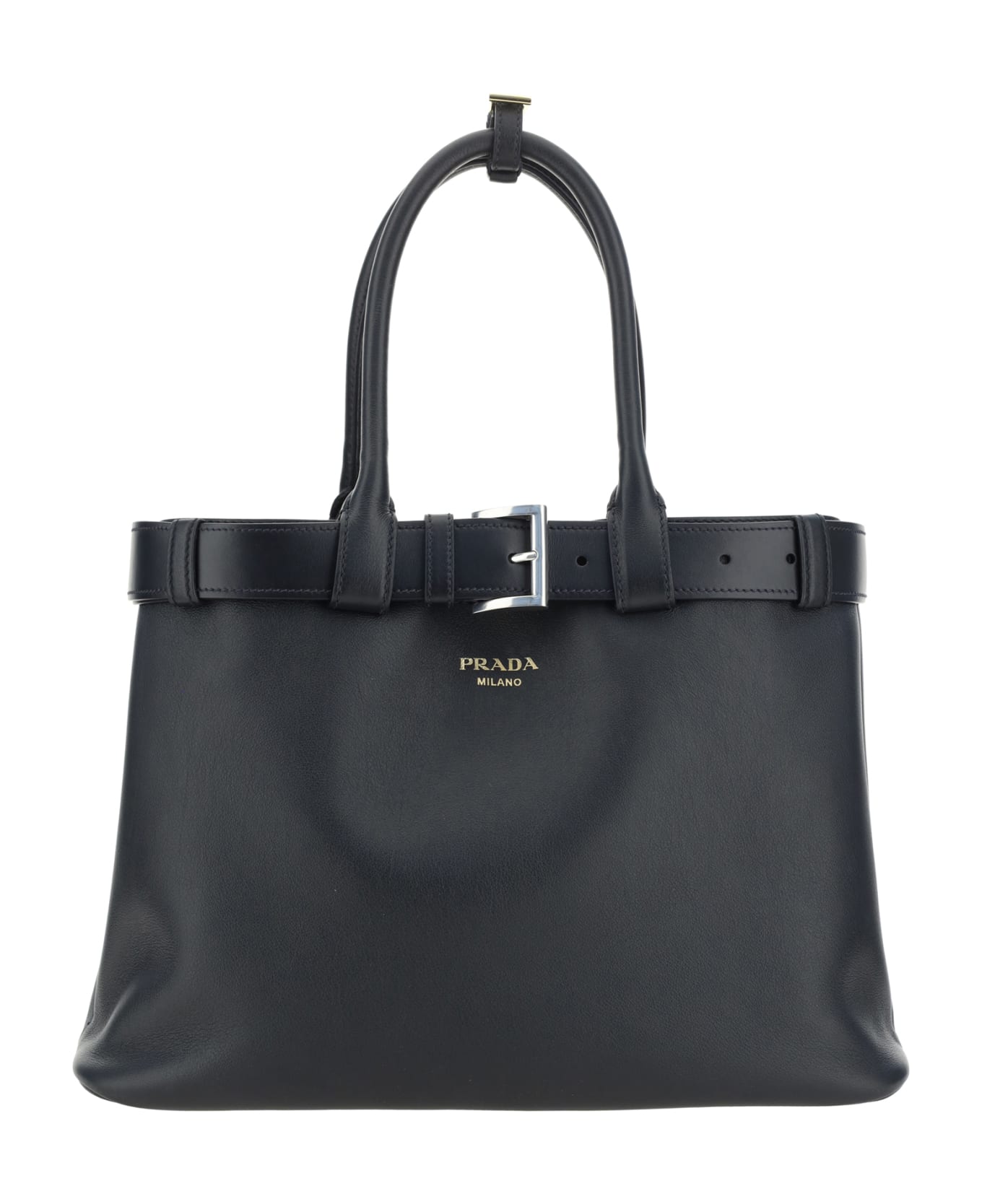 Prada Belted Handbag - Black トートバッグ