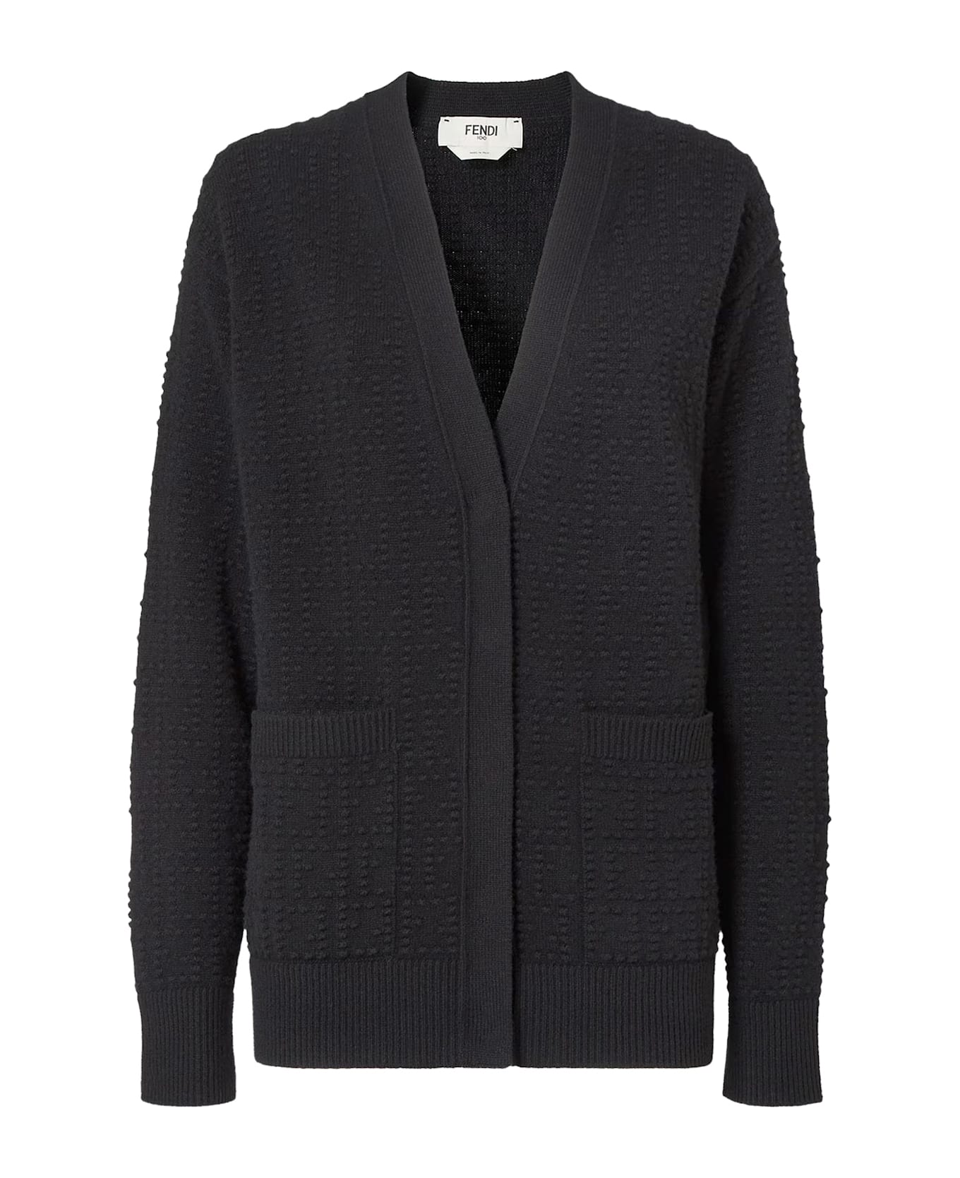 Fendi Wool And Cashmere Cardigan - Black