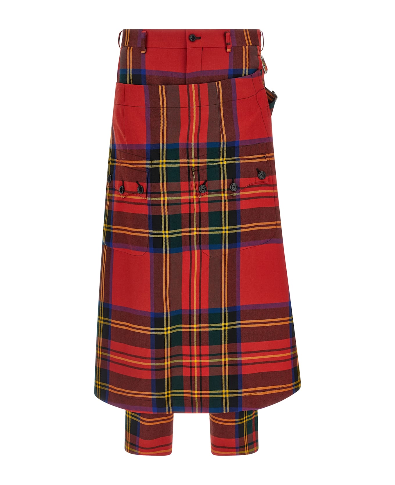 Comme Des Garçons Homme Plus Tartan Pants - Red