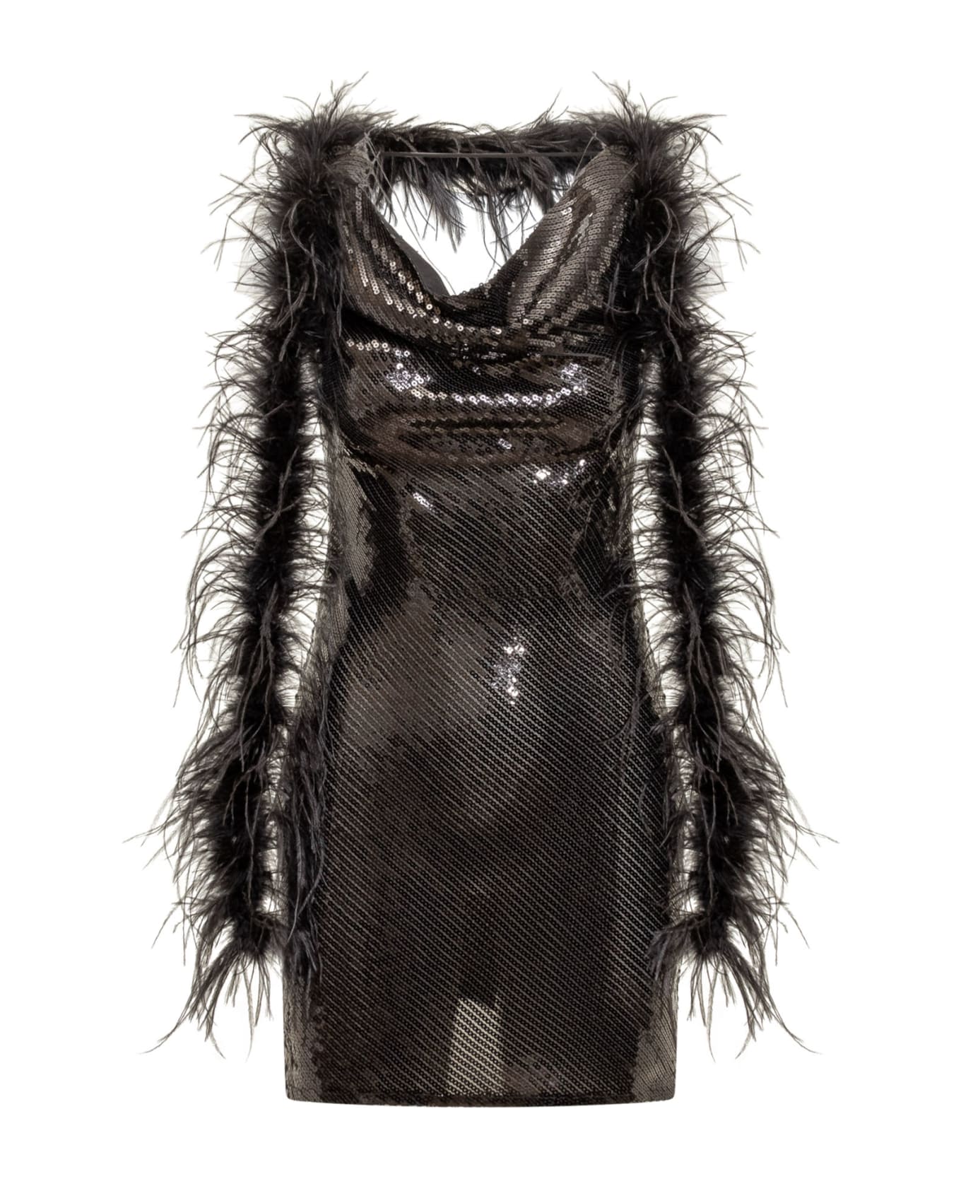 De La Vali Radio Mini Dress - BLACK コート＆ジャケット