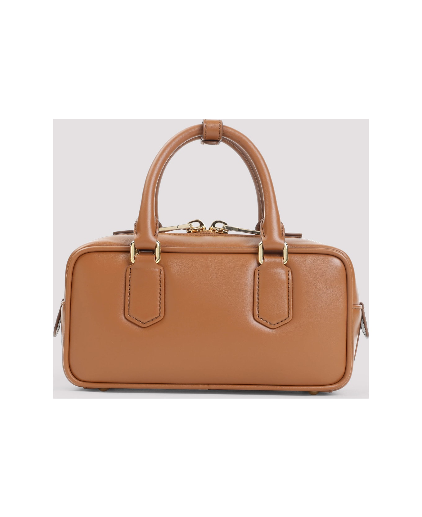 Miu Miu Arcadie Calf Leather Handbag - Cognac