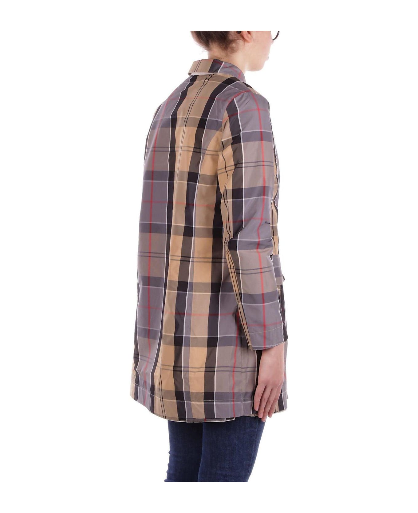 Barbour Straight Hem Buttoned Coat - Beige
