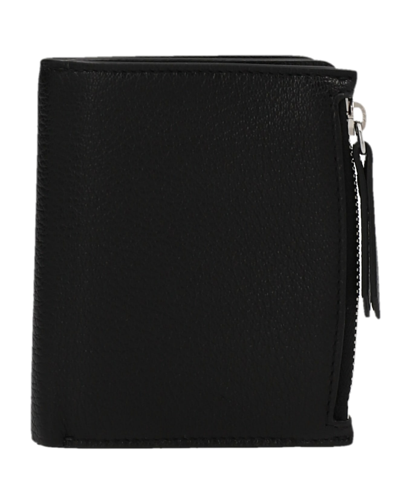 Maison Margiela Stitching Leather Wallet - Black   財布