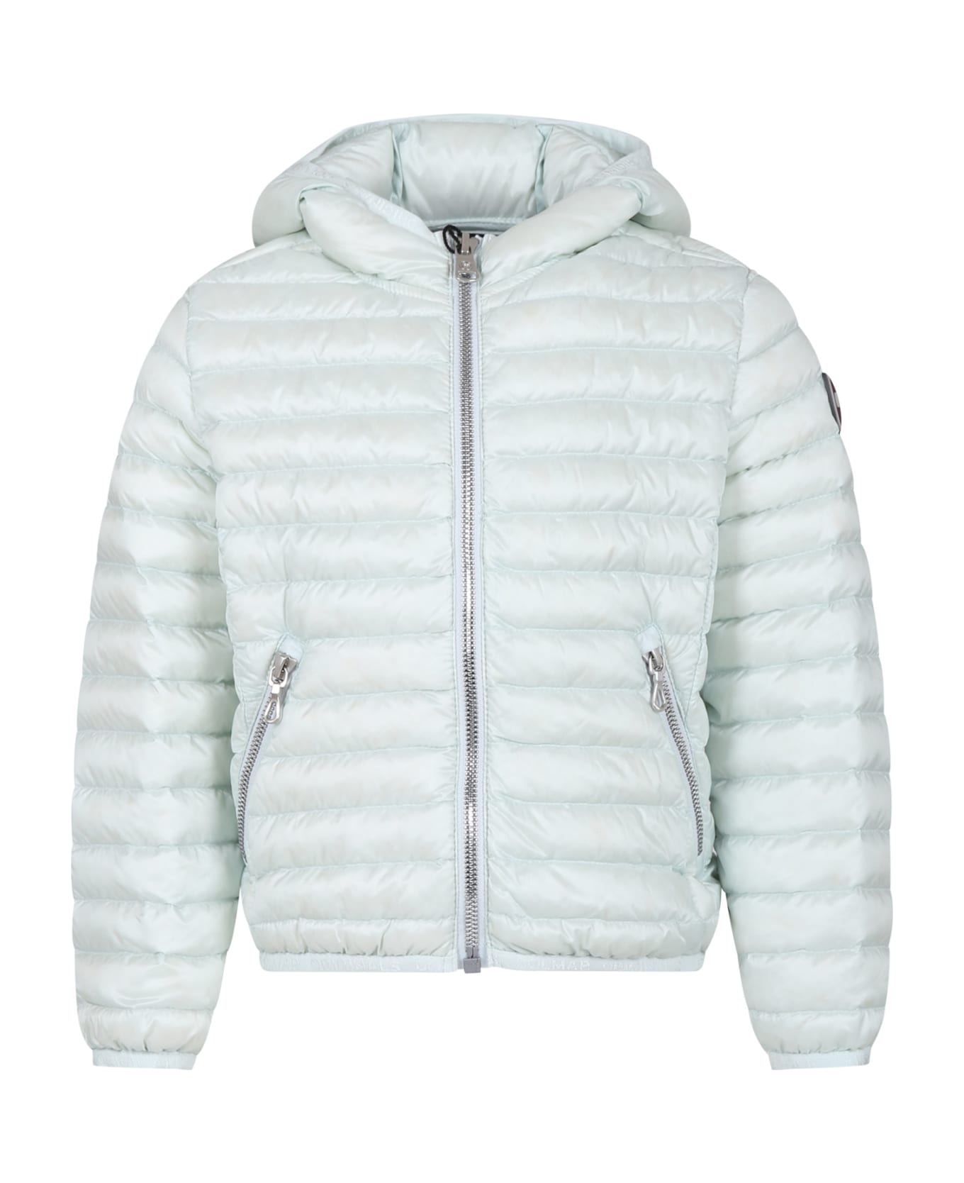 Colmar Green Down Jacket For Girl With Logo - Green