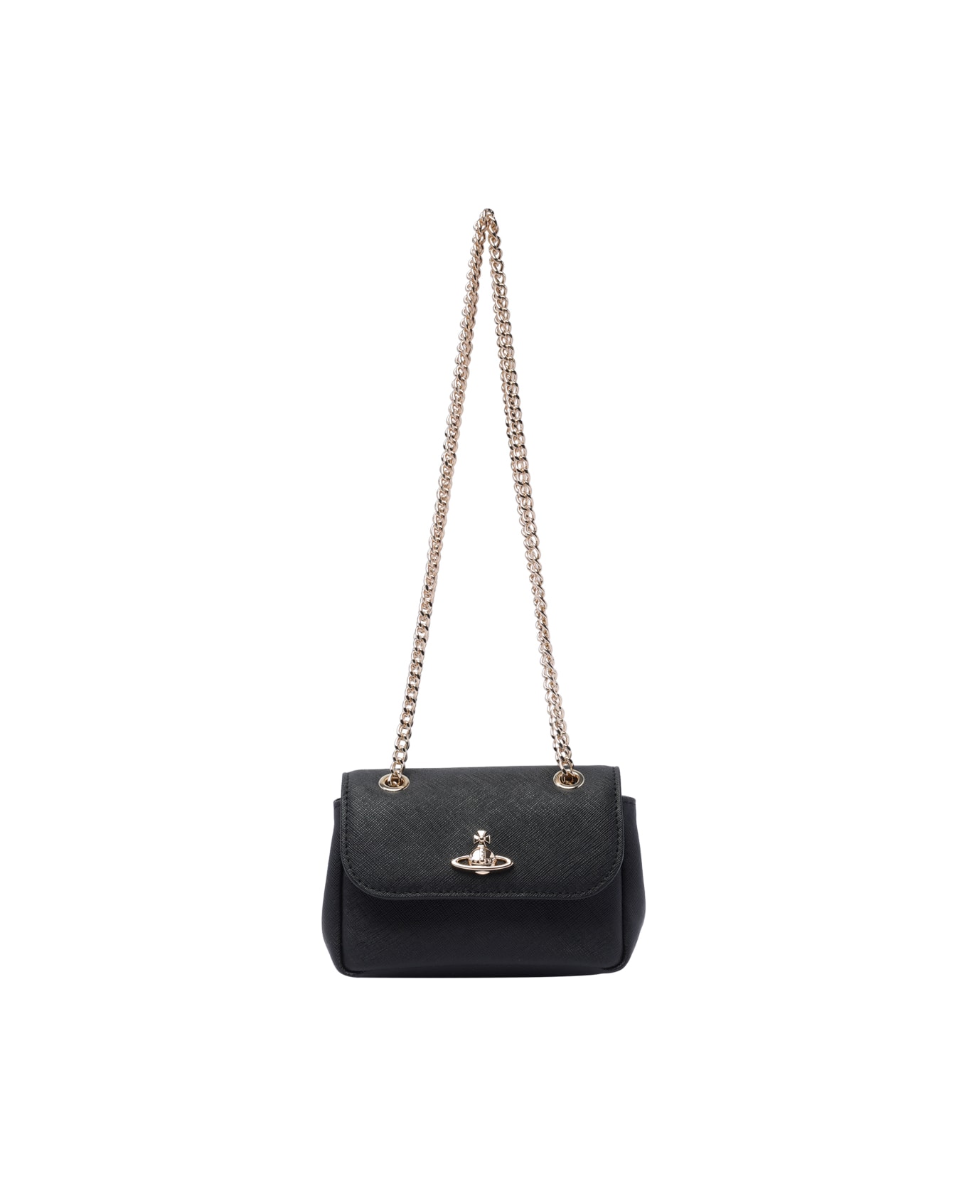 Vivienne Westwood Saffiano Plain Small Bag - Black