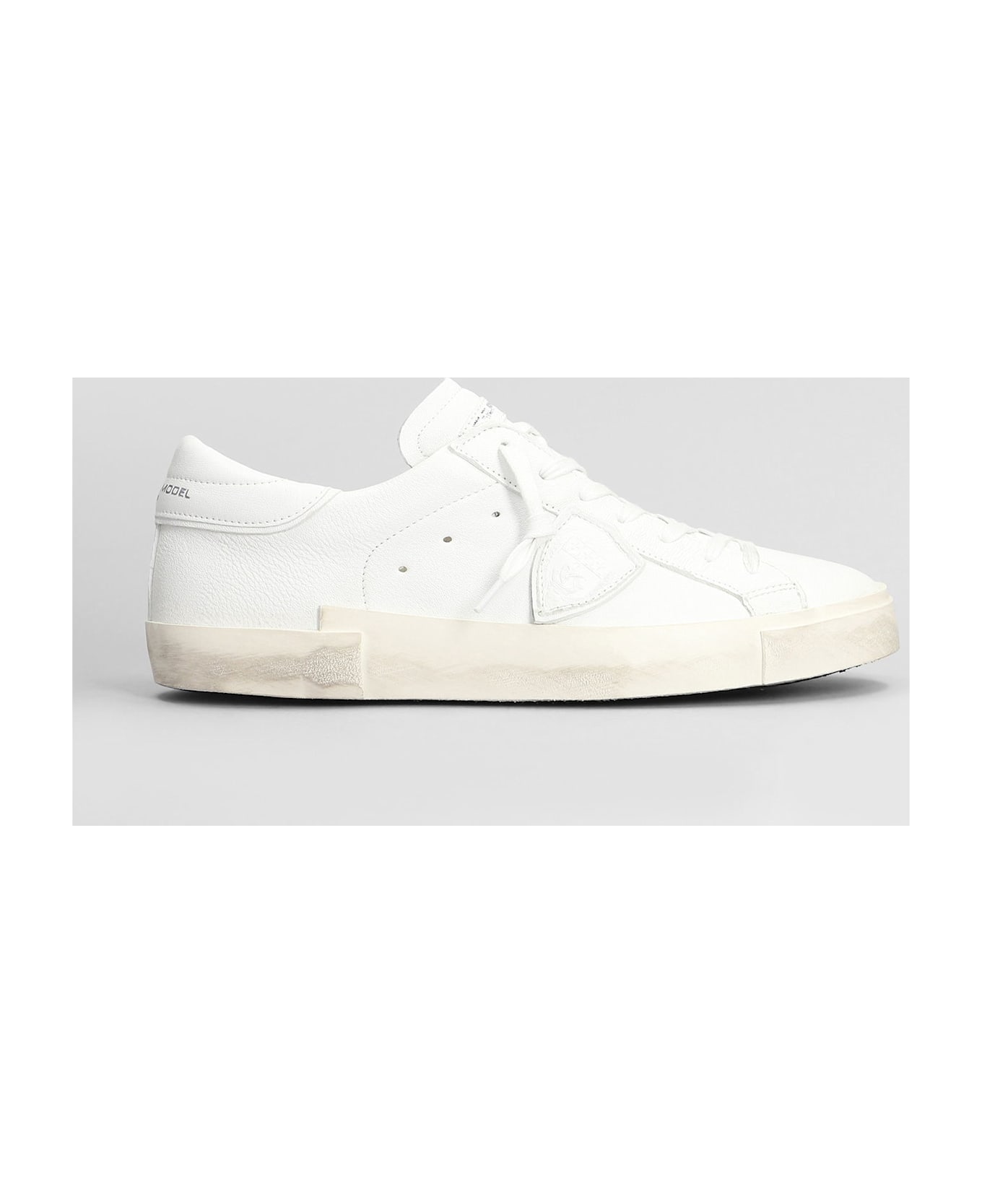 Philippe Model Prsx Low Sneakers In White Leather - white スニーカー