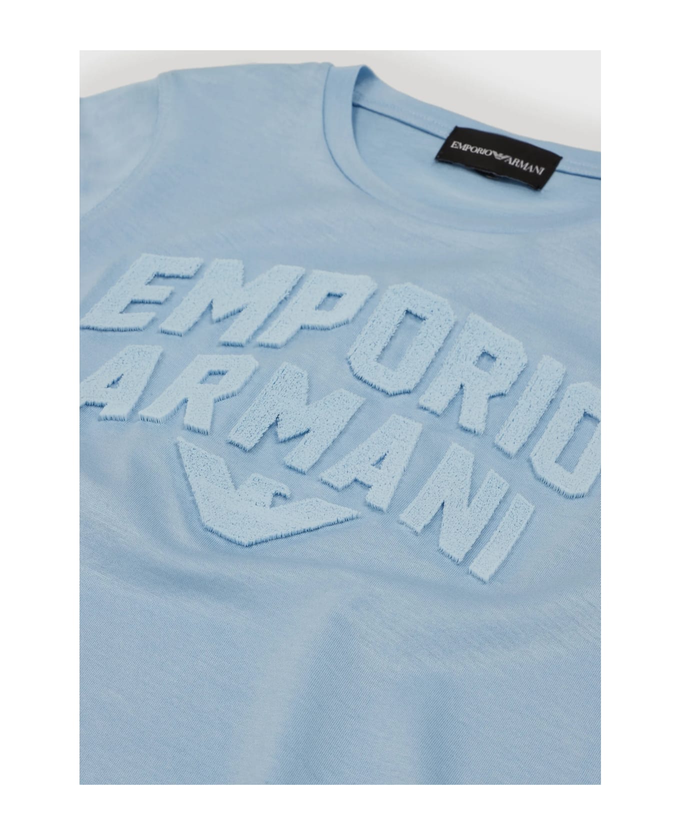 Emporio Armani T-shirt With Application - Light blue