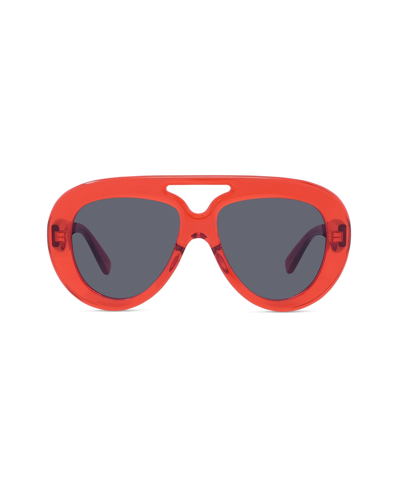 Loewe Lw40144u Curvy 66a Rosso Lucido Sunglasses - Rosso