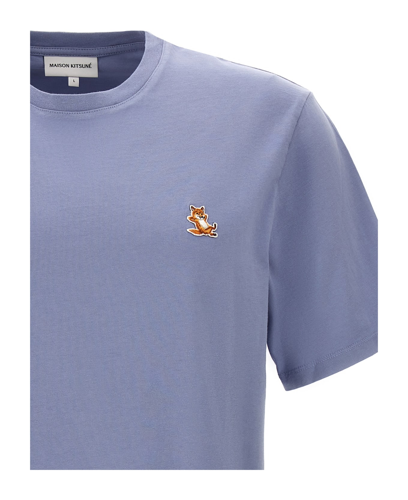 Maison Kitsuné 'chillax Fox' T-shirt - Light Blue
