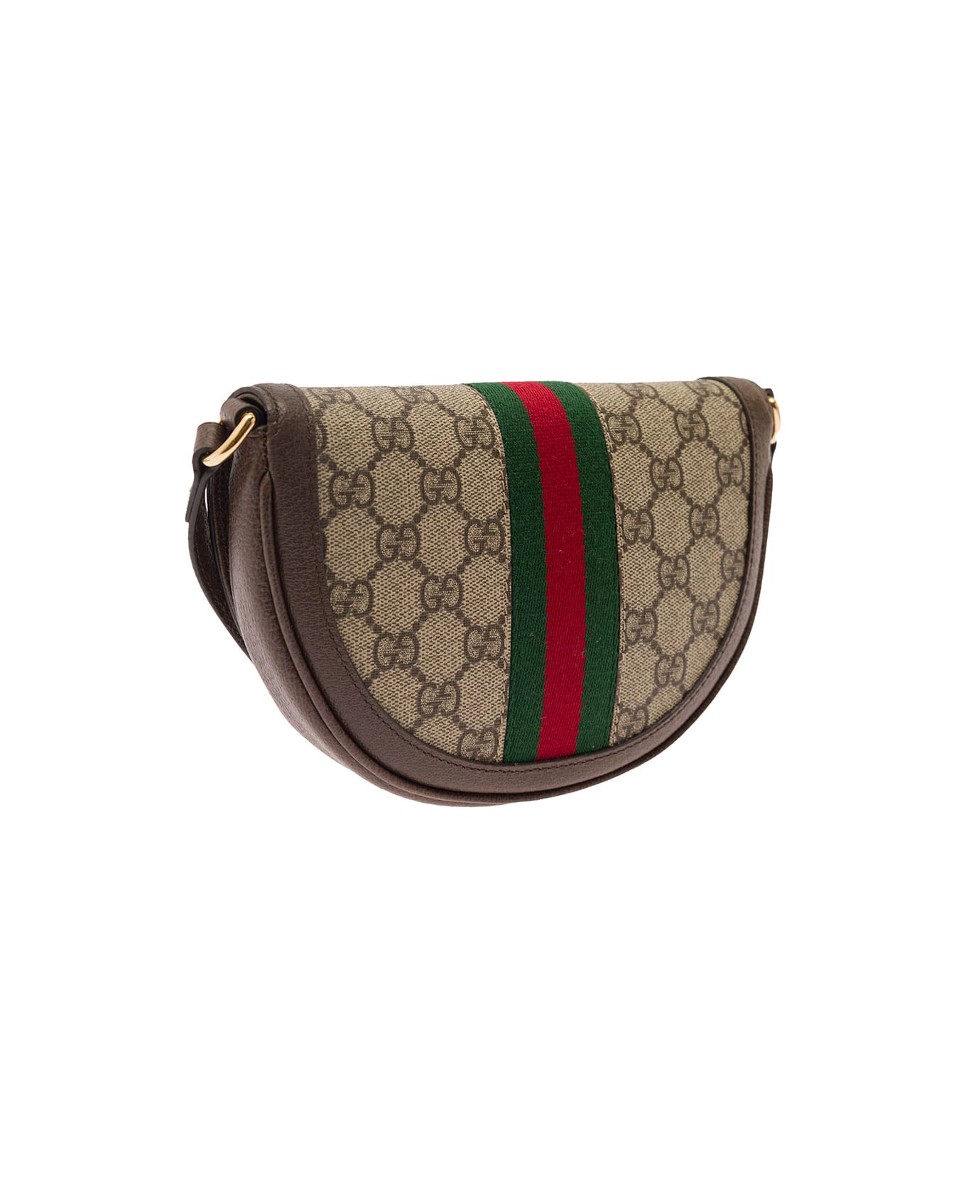 Gucci Gg Supreme Fabric Mini Ophidia Shoulder Bag - Beige