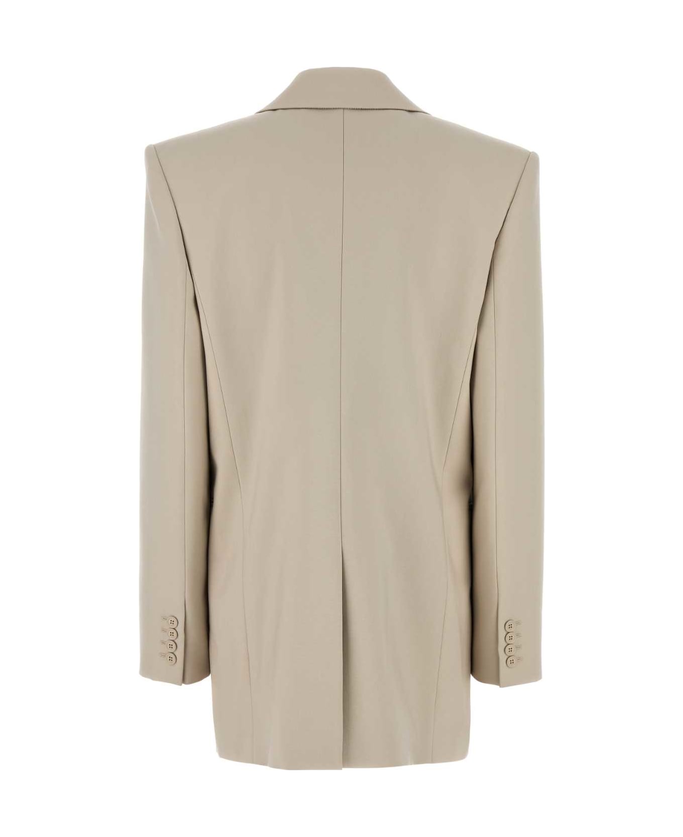 Saint Laurent Sand Wool Oversize Blazer - BEIGE
