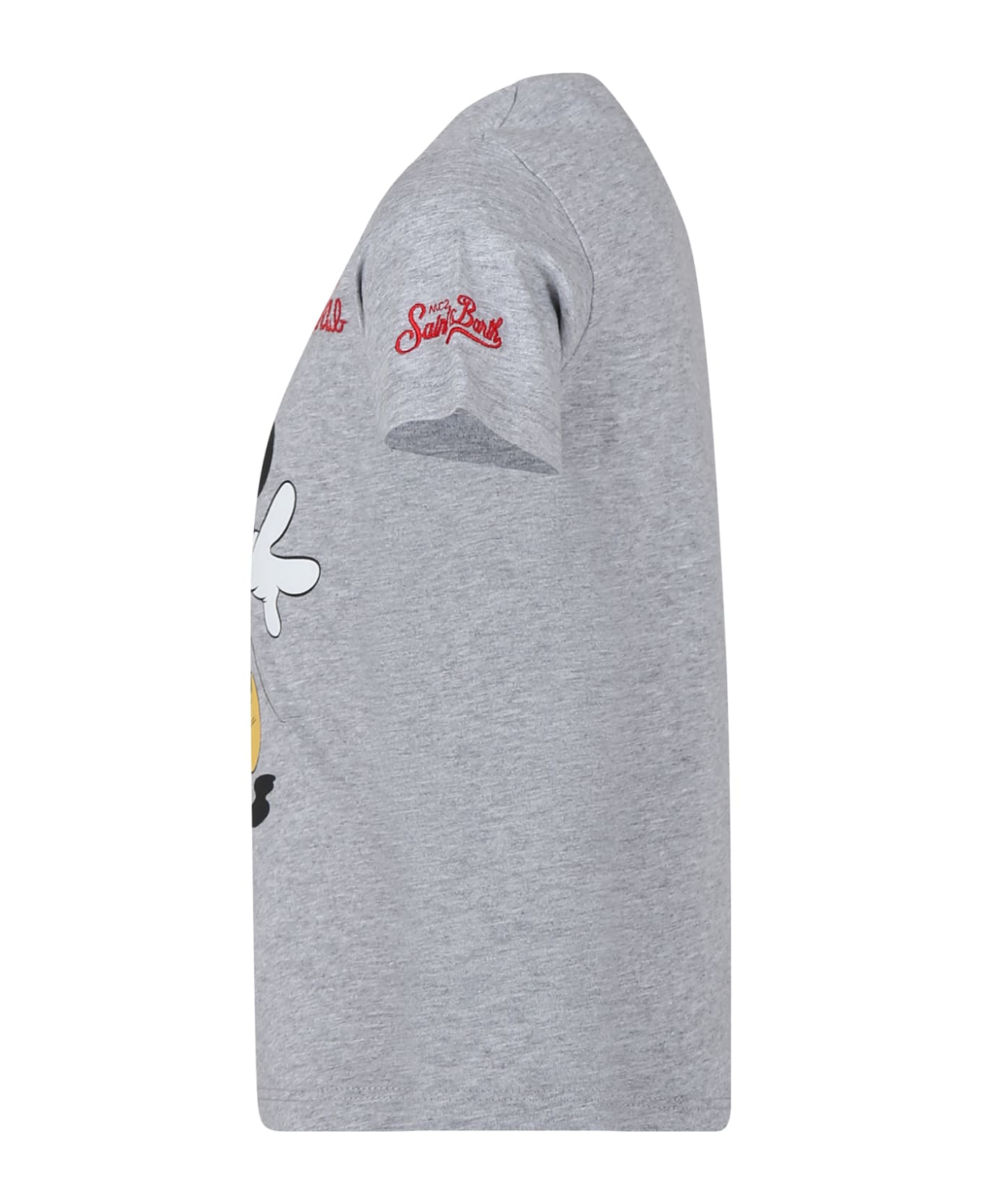 MC2 Saint Barth Grey T-shirt For Boy With Mickey Mouse Print - Grey