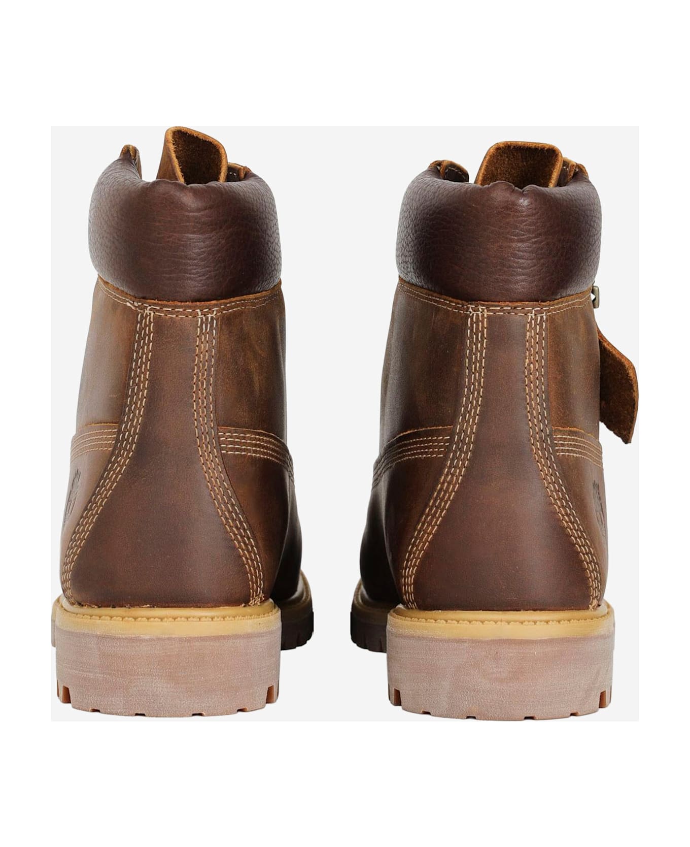 Timberland Premium 6-inch Leather Boots With Logo - Brown