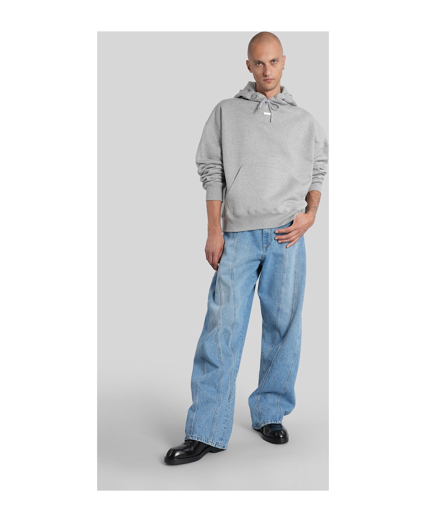 Mugler Sweatshirt In Grey Cotton - grey