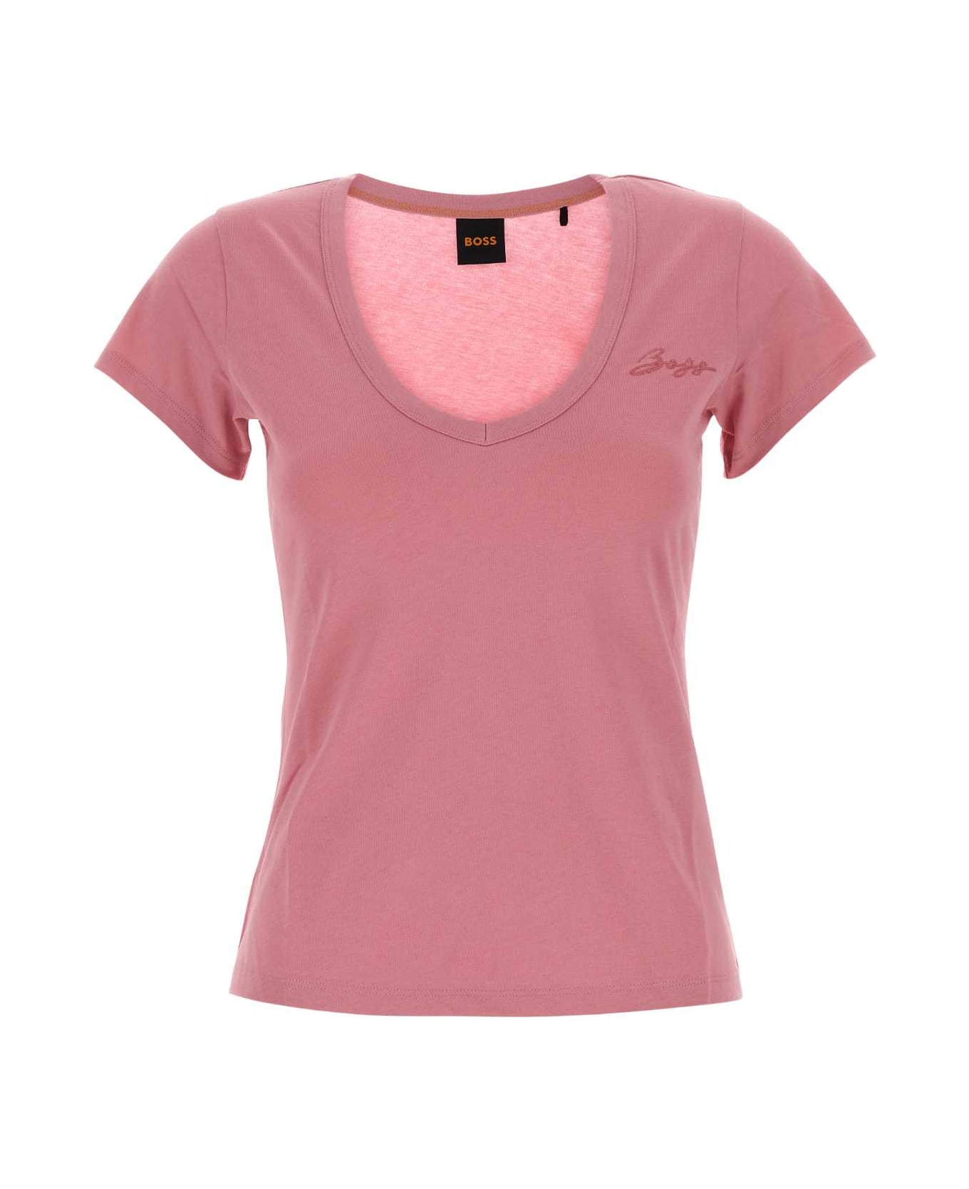 Hugo Boss Pink Cotton T-shirt - 554OPENPURPLE