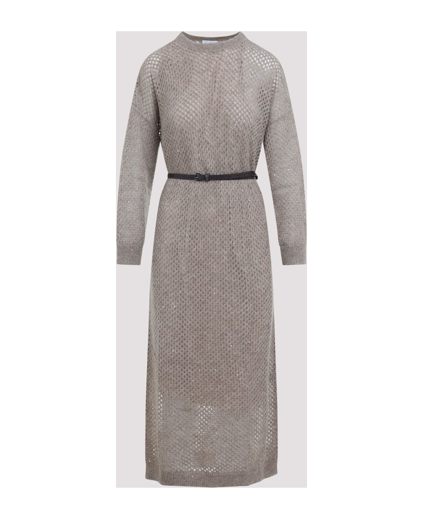 Brunello Cucinelli Knit Long Dress - Brown Caldo