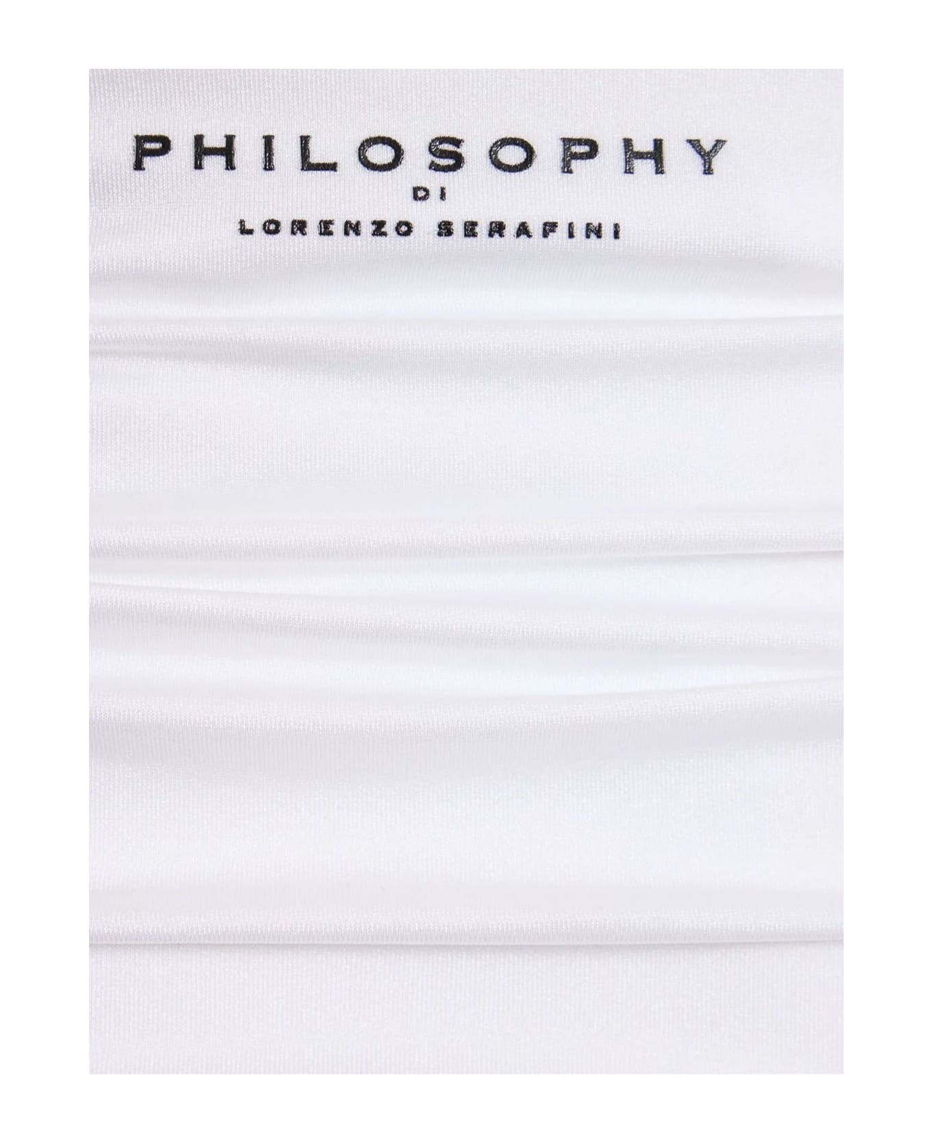 Philosophy di Lorenzo Serafini White Ruched Mini Skirt - White
