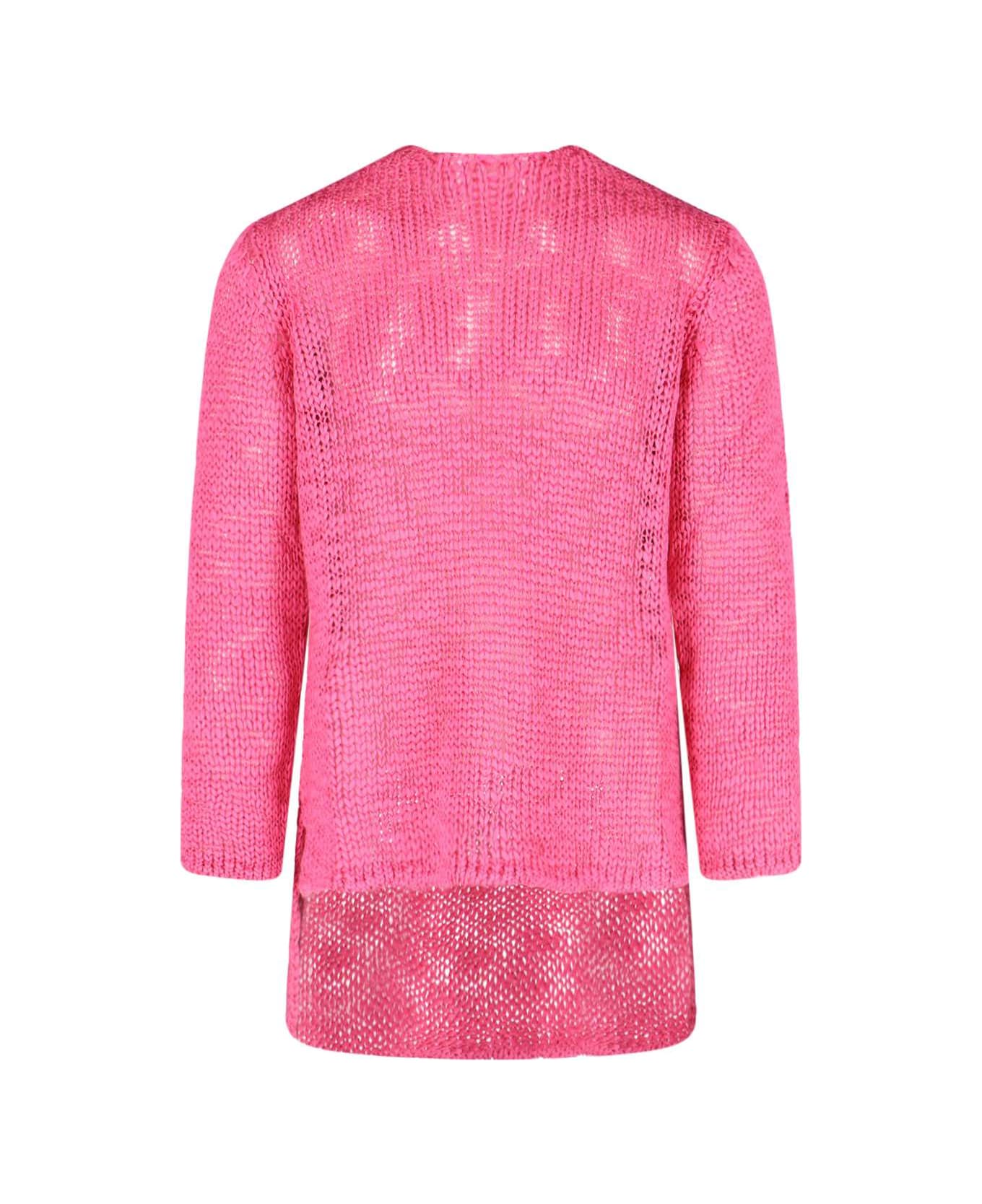 Comme Des Garçons Homme Plus Openwork Sweater - Pink
