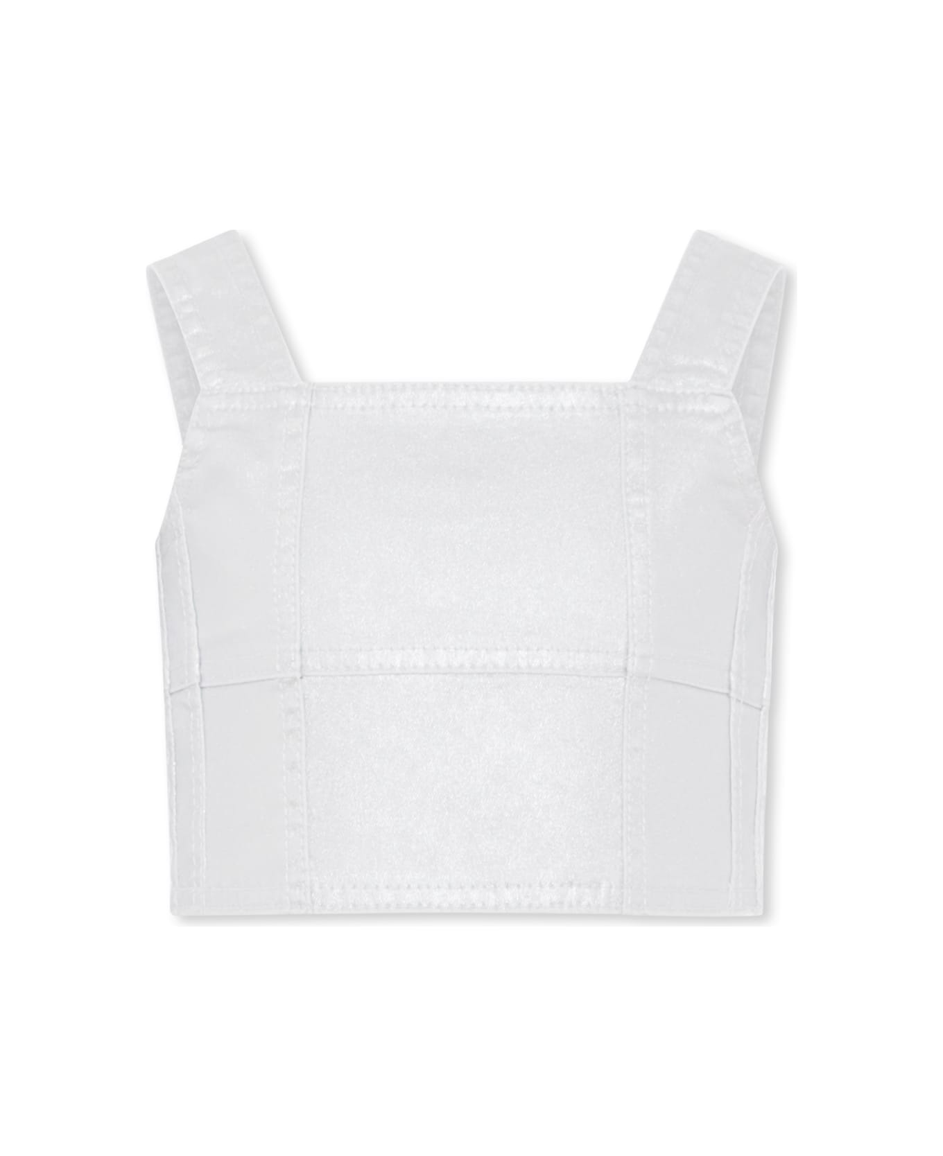 Marc Jacobs Silver Crop Top For Girl - Silver