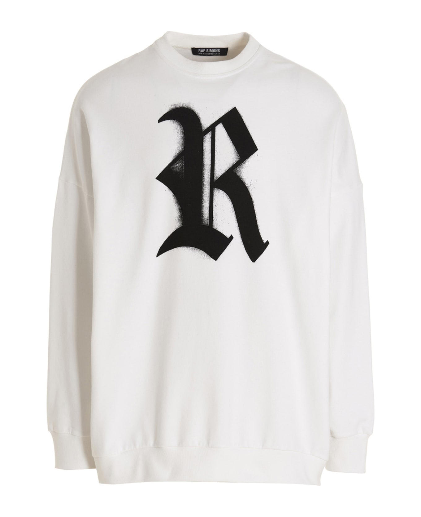 Raf Simons 'r Sweatshirt - White/Black フリース