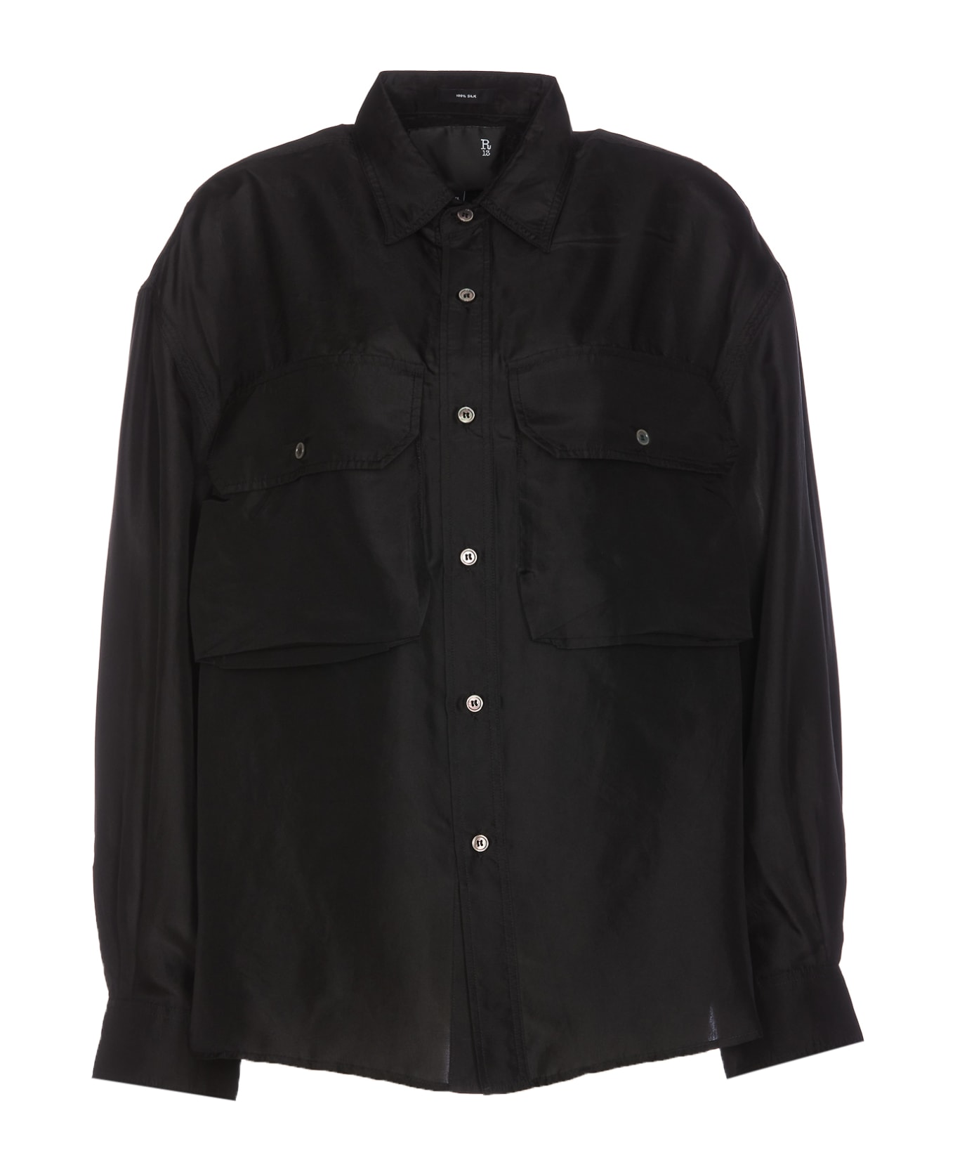 R13 Oversize Pocket Shirt - Black