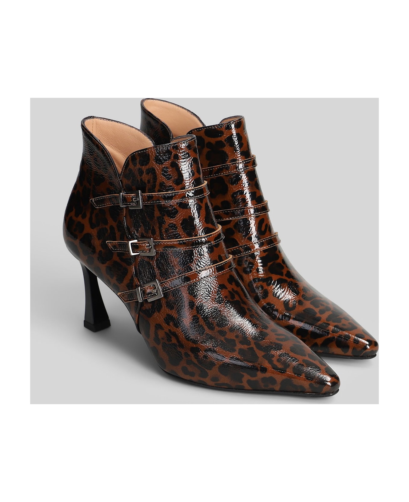 The Seller High Heels Ankle Boots In Animalier Leather - Animalier