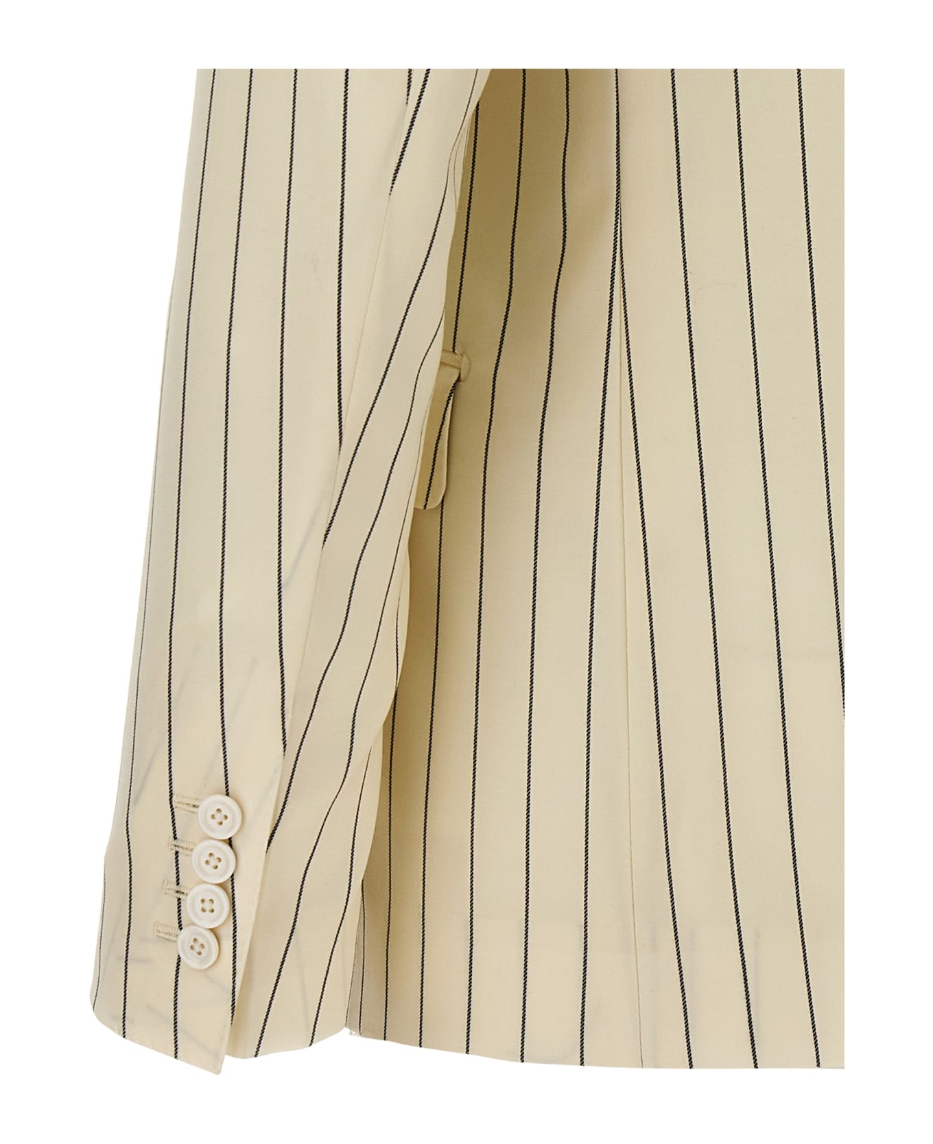 Dolce & Gabbana Double Breasted Striped Blazer - White/Black ブレザー