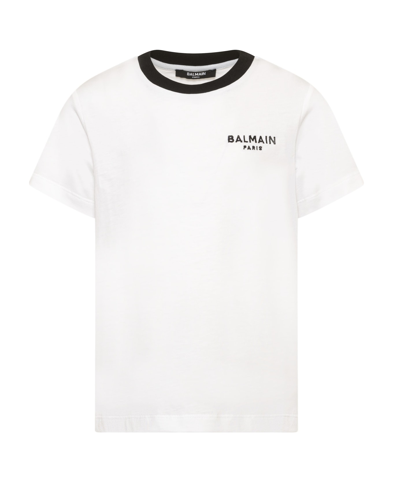 Balmain T-shirt Con Ricamo - White
