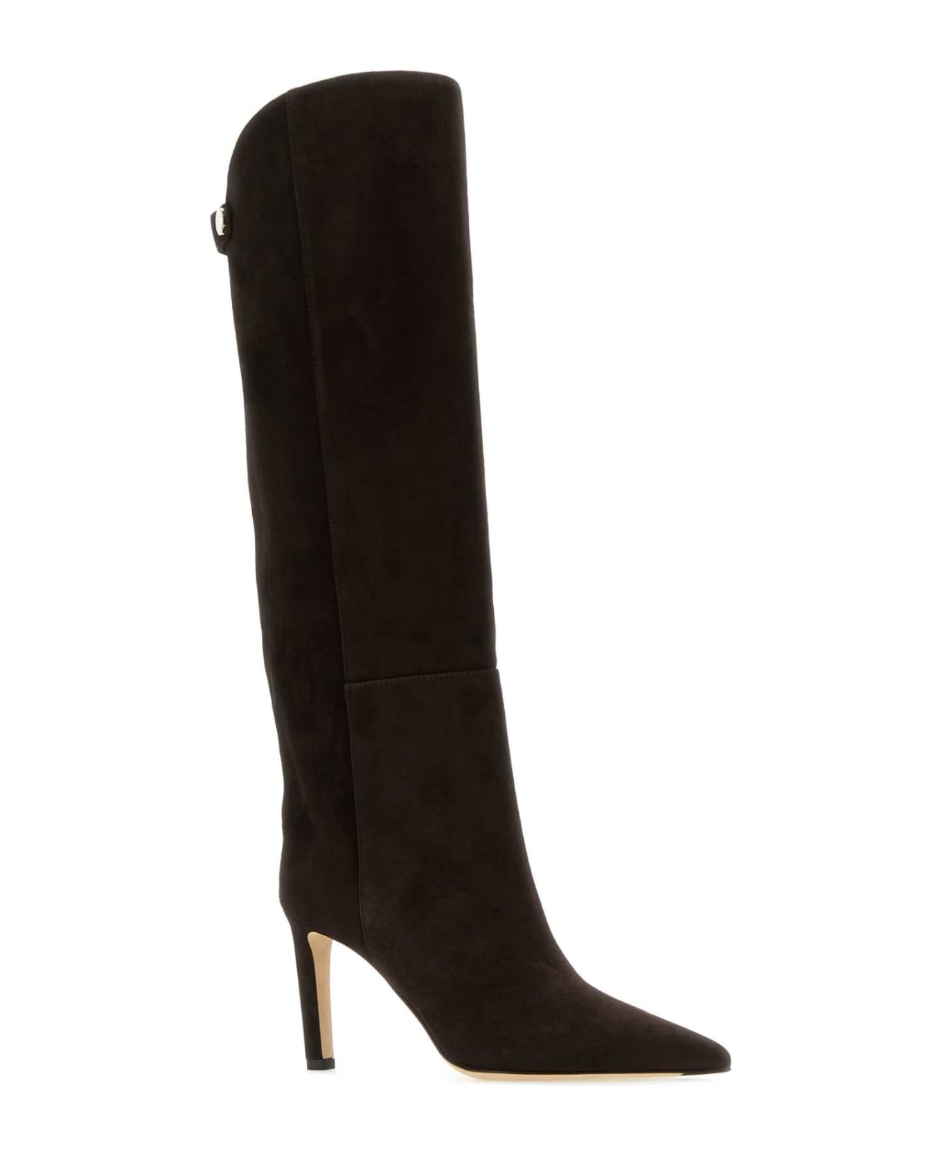 Jimmy Choo Chocolate Suede Alizze Boots - COFFEE