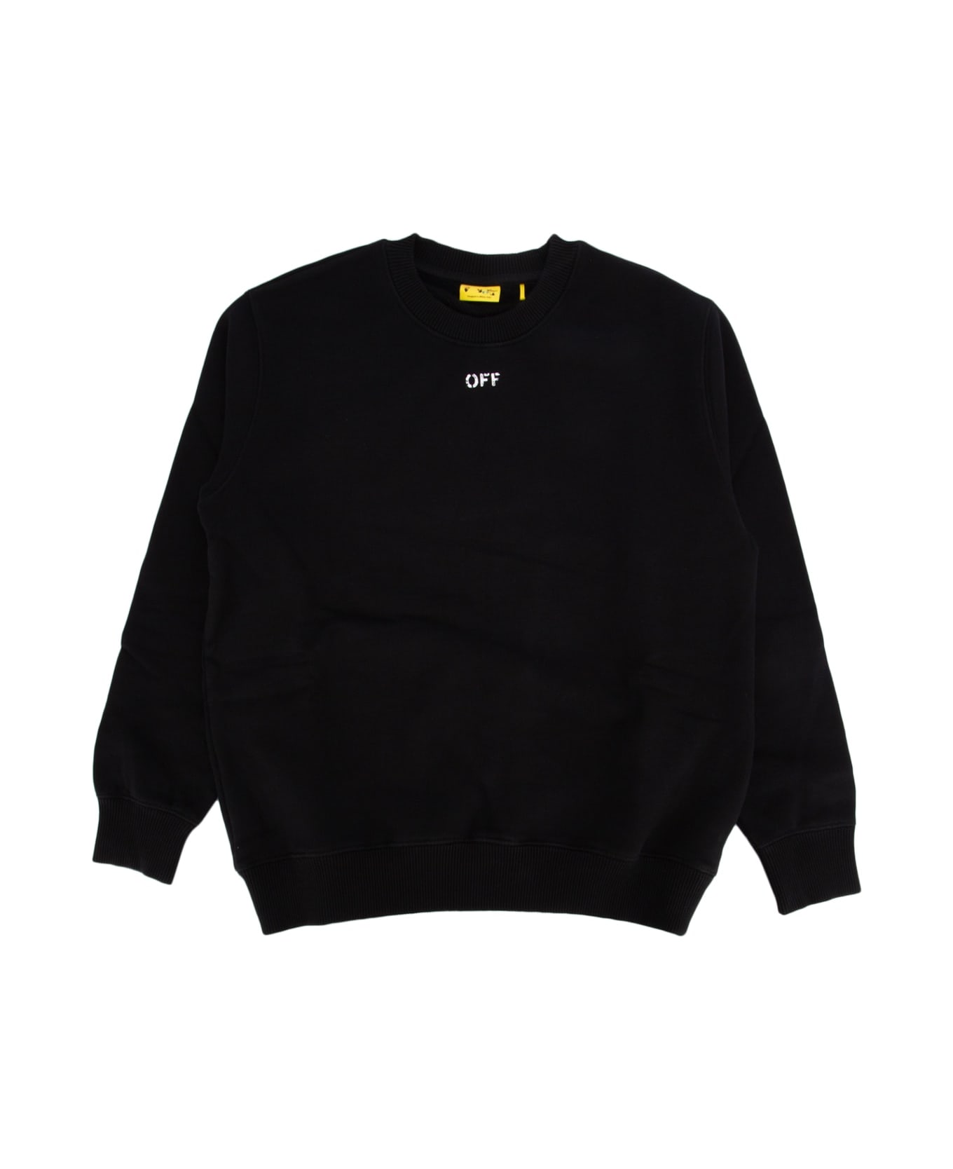 Off-White Off Stamp Plain Crewneck Black White - BLACKWH