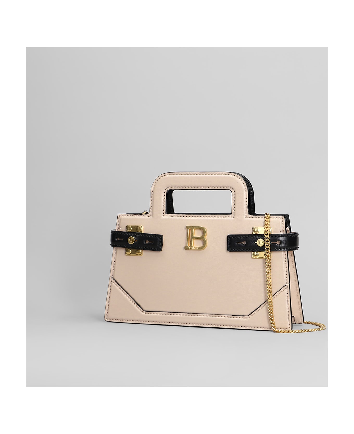 Balmain B Buzz Small Shoulder Bag In Rose-pink Leather - rose-pink