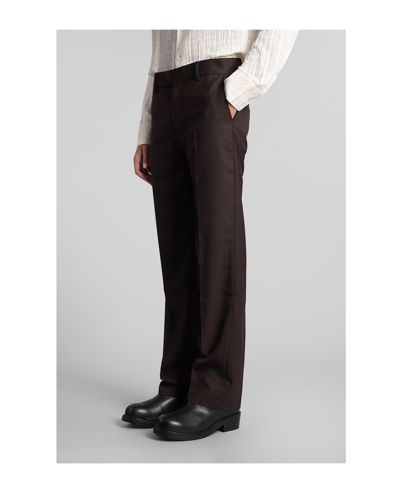 Séfr Mike Pants In Brown Polyester - brown