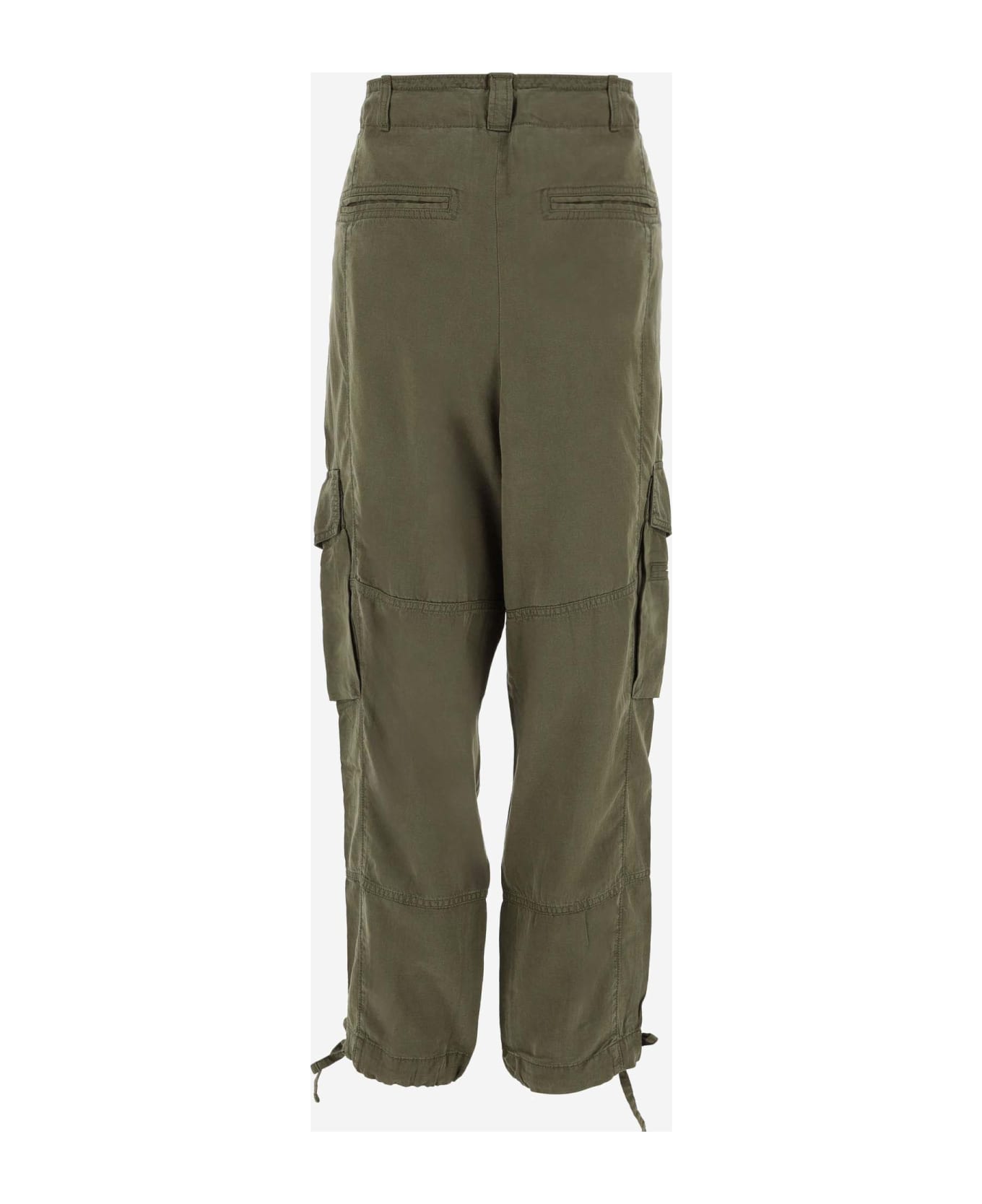 Polo Ralph Lauren Lyocell And Linen Cargo Pants - Green ボトムス