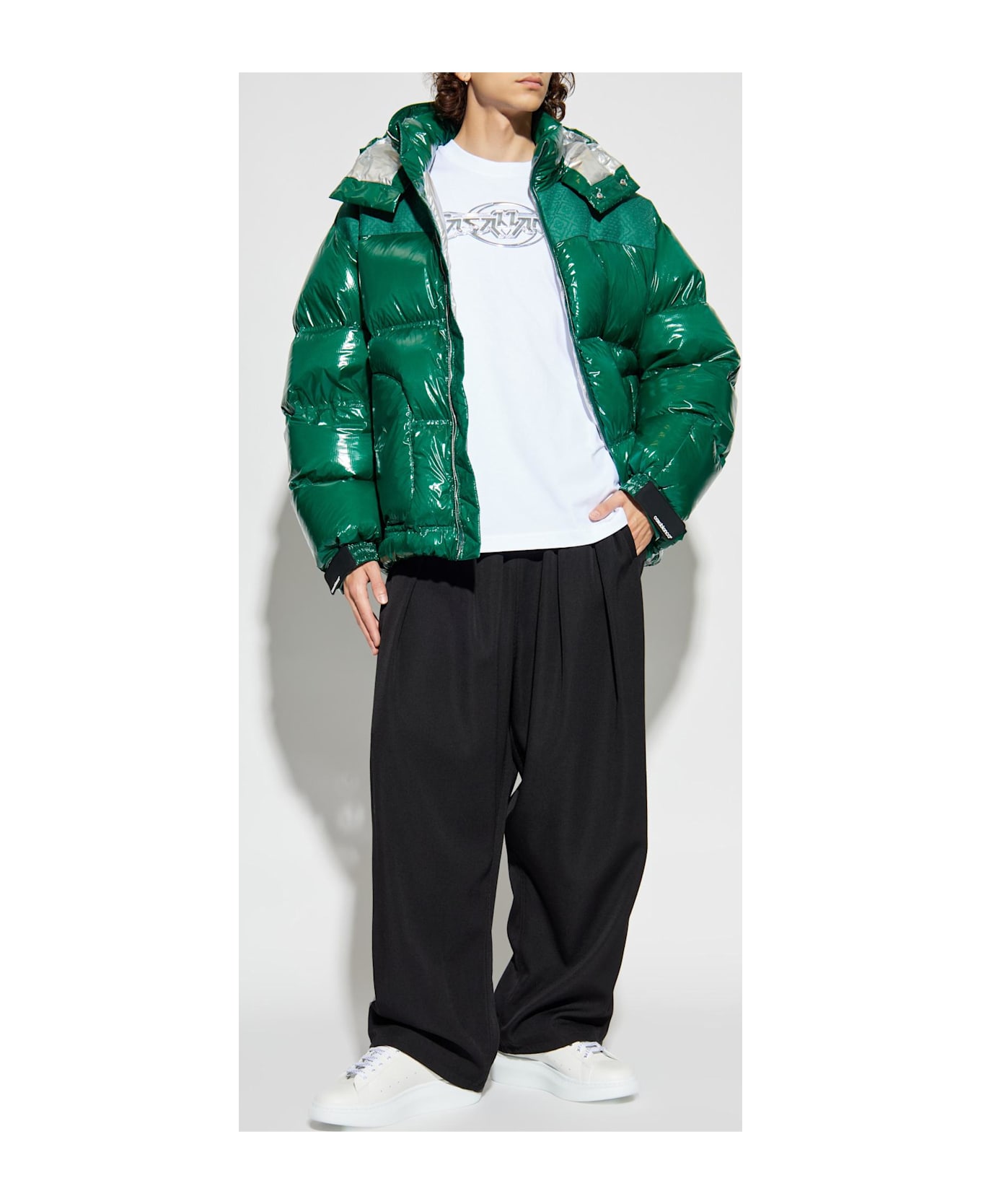 Casablanca Insulated Jacket With Monogram - GREEN