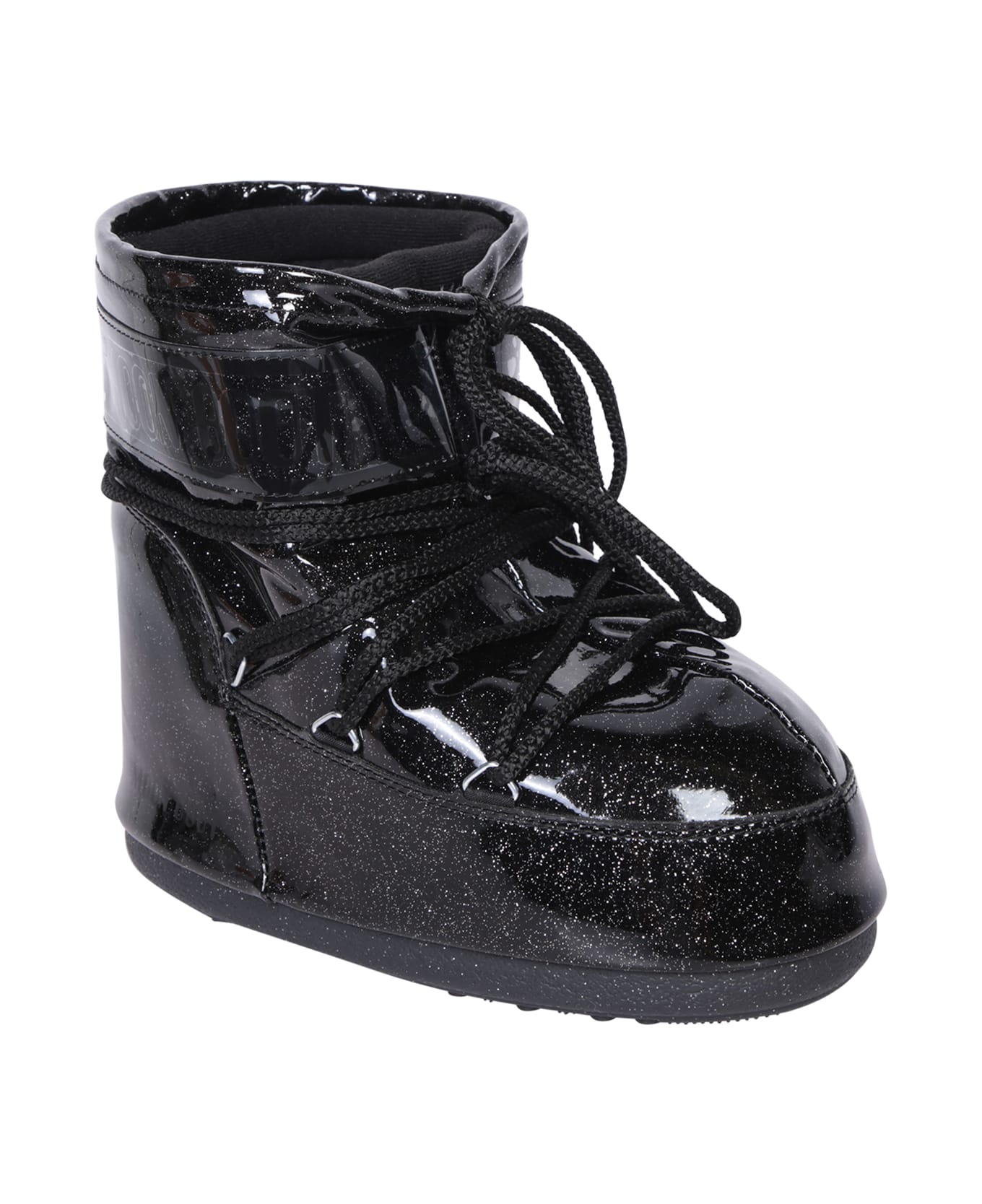 Moon Boot Icon Low Glietter Black Ankle Boot - Black