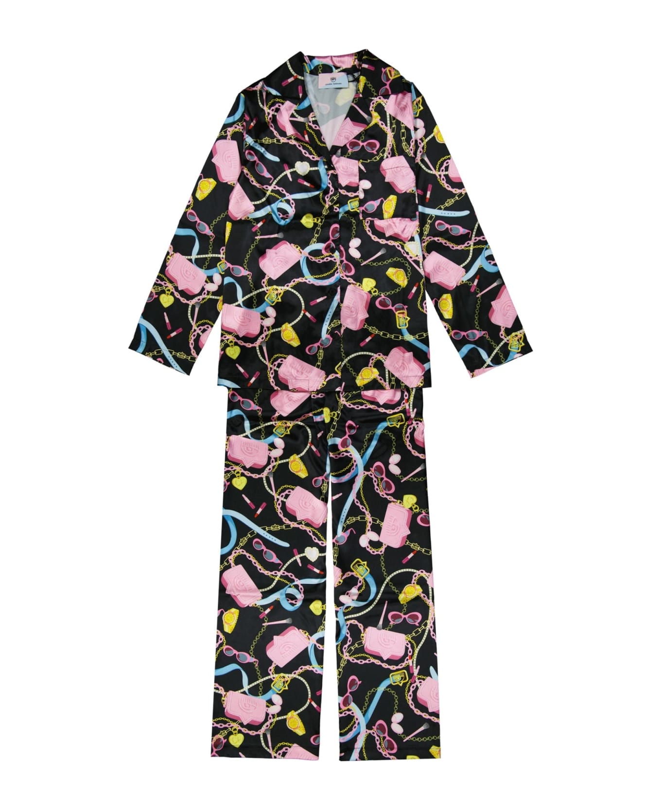 Chiara Ferragni Printed Pajamas-set - Black