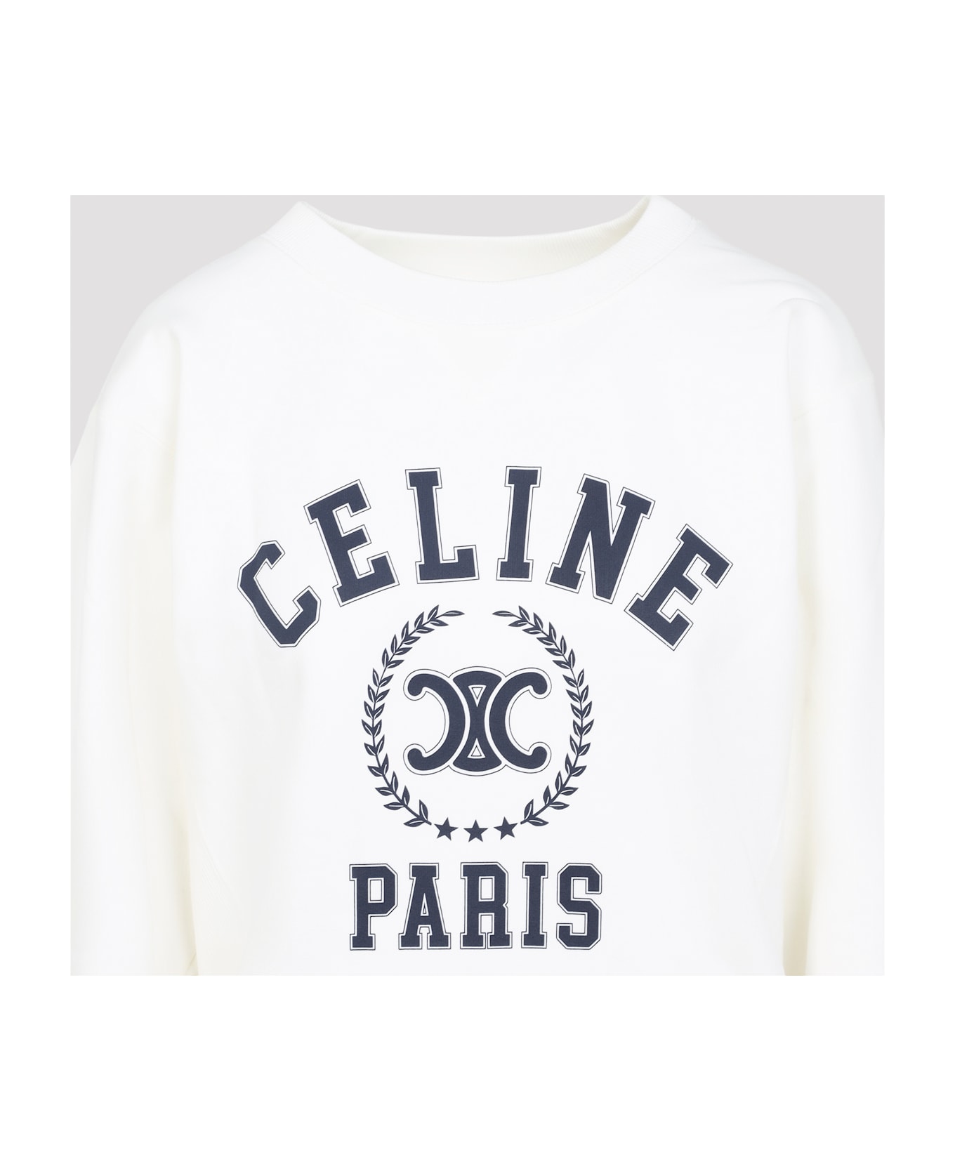 Celine University Sweatshirt - WHITE