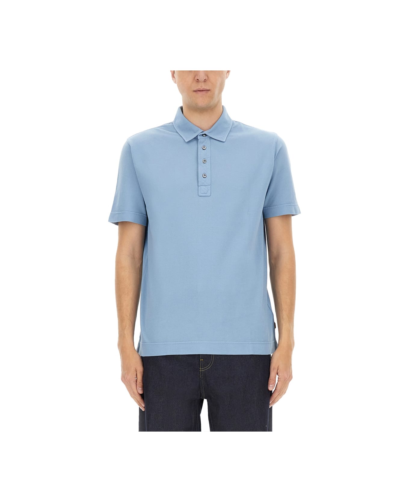 Hugo Boss Cotton Polo - BLUE