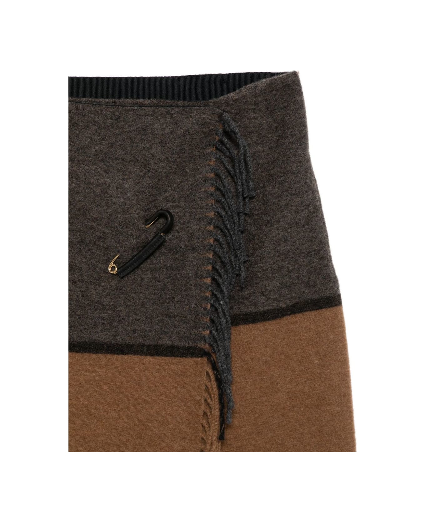SEMICOUTURE Wool Skirt - Marrone chiaro