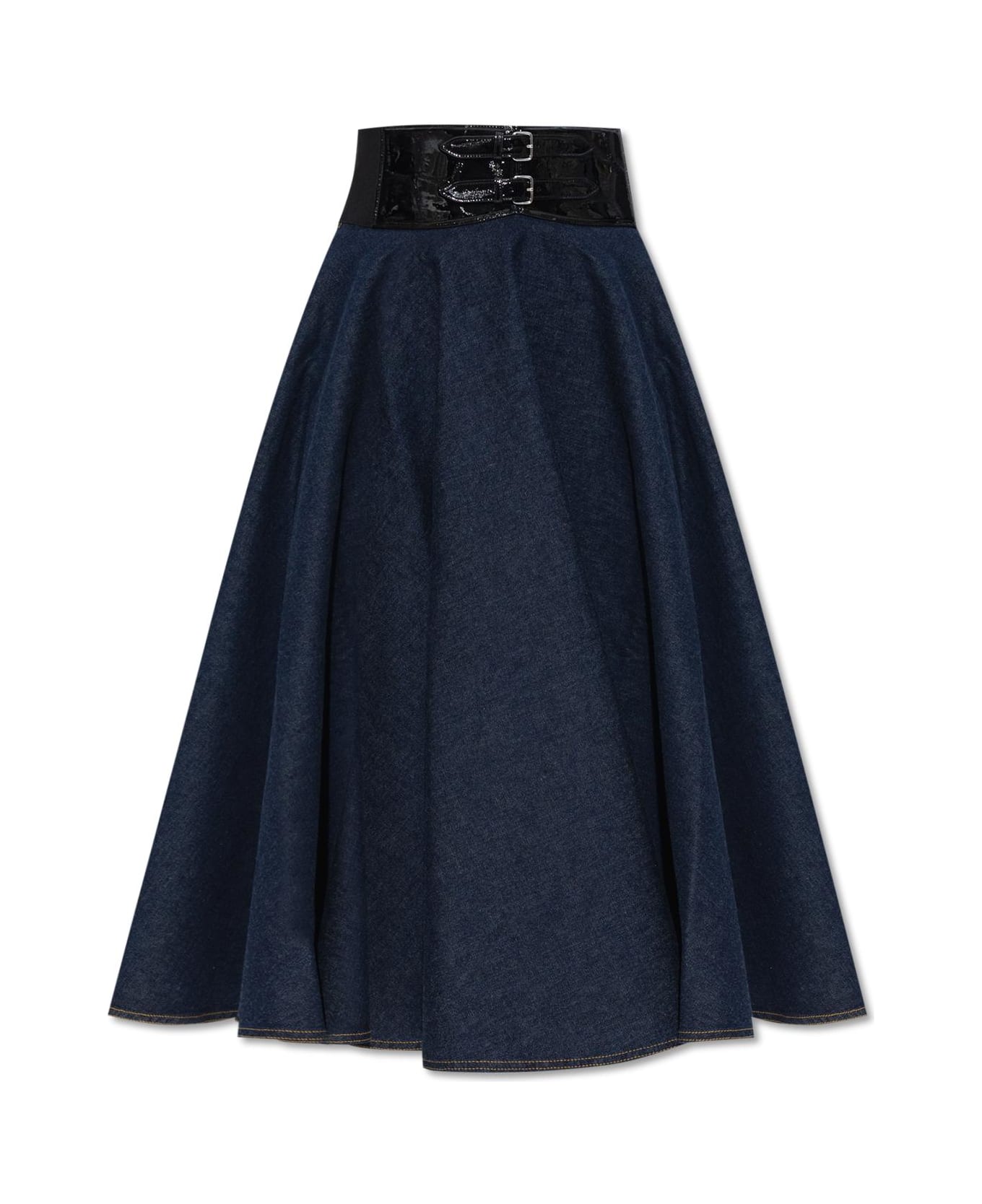 Alaia Ala Belted Denim Skirt - Bleu Denim スカート