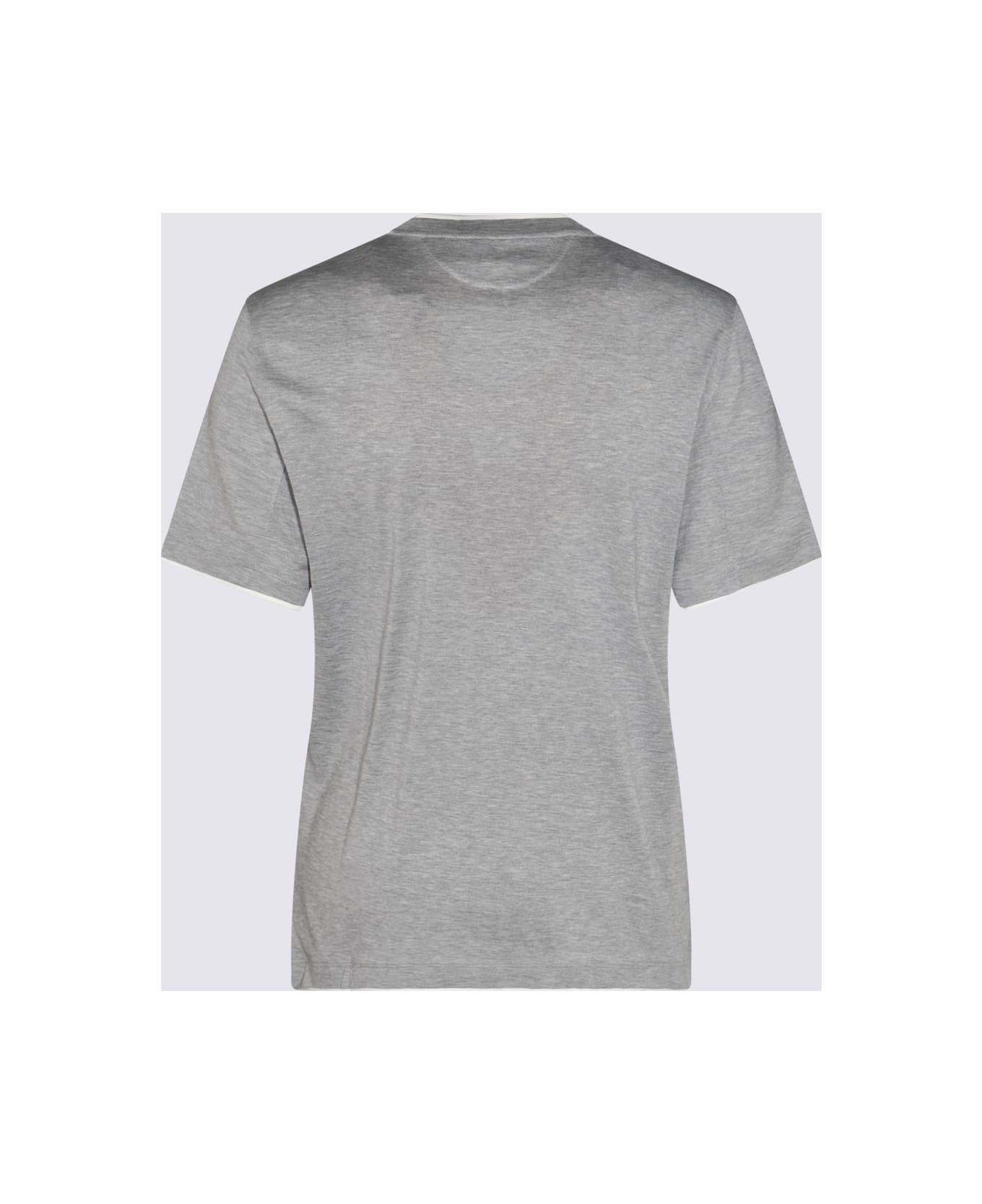 Brunello Cucinelli Grey Cotton And Silk T-shirt | italist